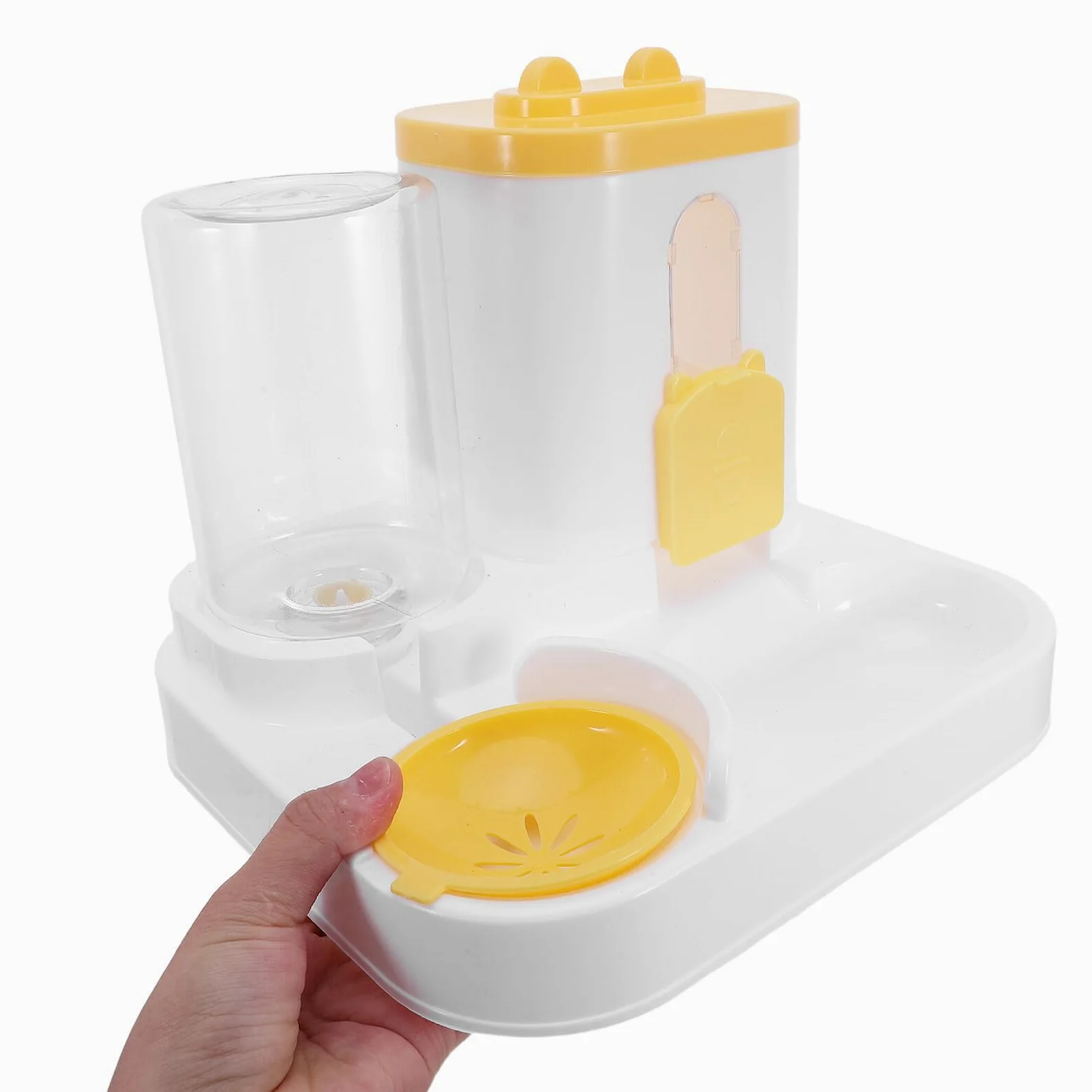 Gatuida Distributore Automatico di Cibo e Acqua per Gatti Piccolo Alimentatore Automatico Silenzioso Grande Capacità e Sensore di Rifornimento Mangiatoia e Abbeveratoio per Piccoli