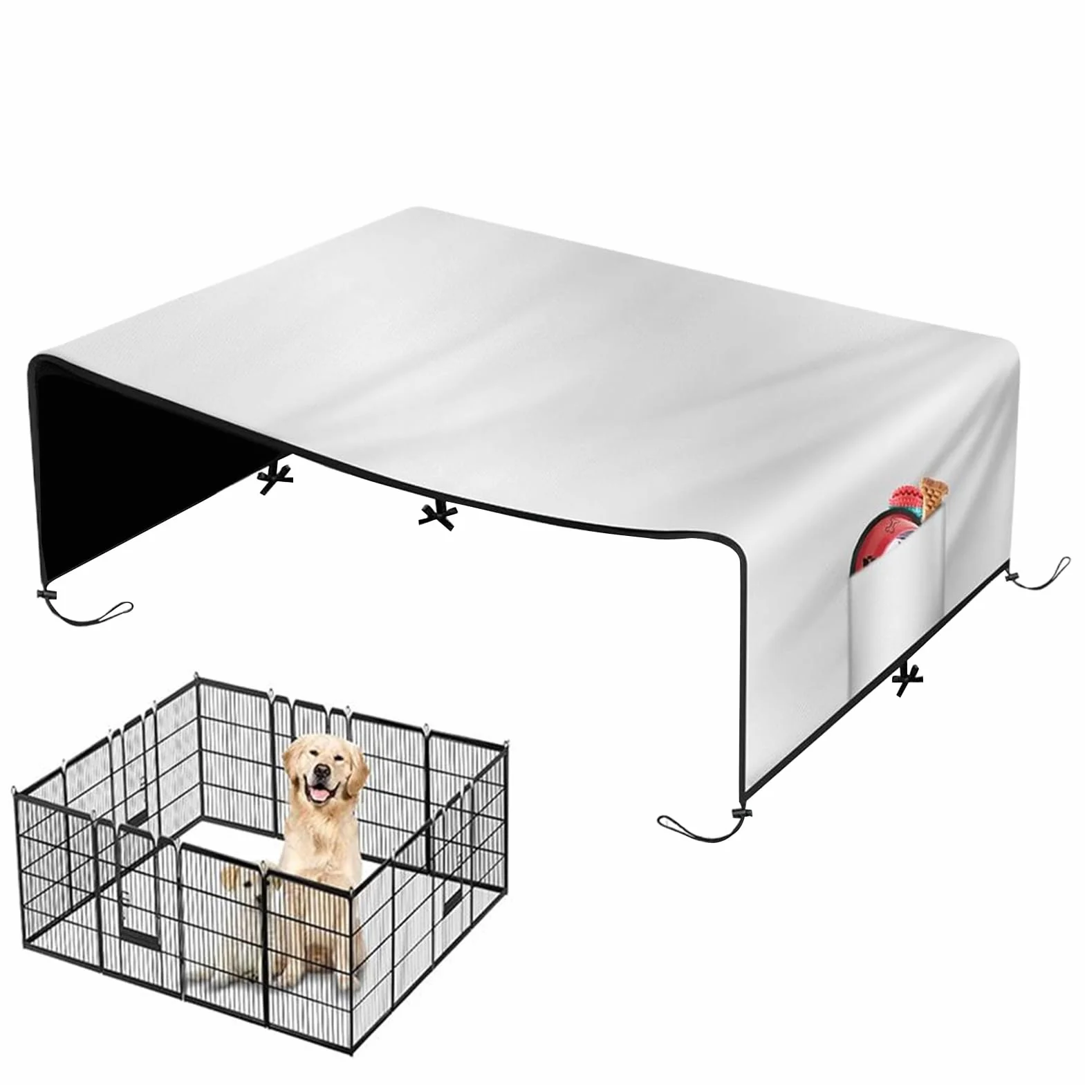 Copertura per cuccia per cani - Telo per recinzione per privacy Oxford 210D, parasole per gabbia impermeabile | Barriera solare antipolvere UV per patio, picnic, campeggio, cortile, spiaggia, , r
