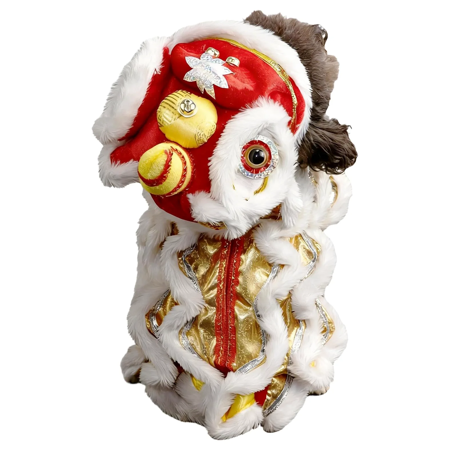 Costume Da Cane Lion Dance Cinese,Abbigliamento Cosplay Per Cuccioli | Abbigliamento Da Cani Capodanno - Per Feste Tema Carnevale Raduni Famiglia Capodanno Cinese Giardino Casa Eventi Sociali