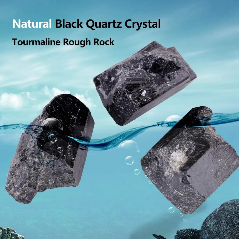 1 Pz Quarzo Naturale, Turmalina Negra Turmalina Negra Piedra Cristallo Naturale Tormalina Roccia Grezza Pietra Curativa Minerale