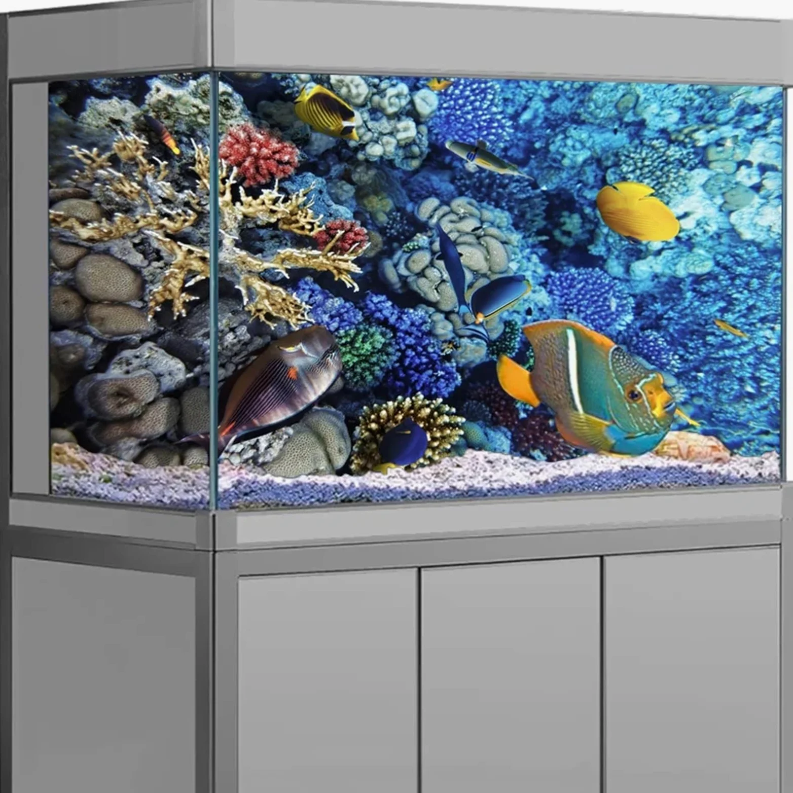 Immagine Di Sfondo Per Acquario Adesivo for sfondo acquario Poster di corallo sottomarino Decorazione for acquario Carta da parati autoadesiva Sfondo 3d Per La Decorazione Di Acquari(50x100cm)