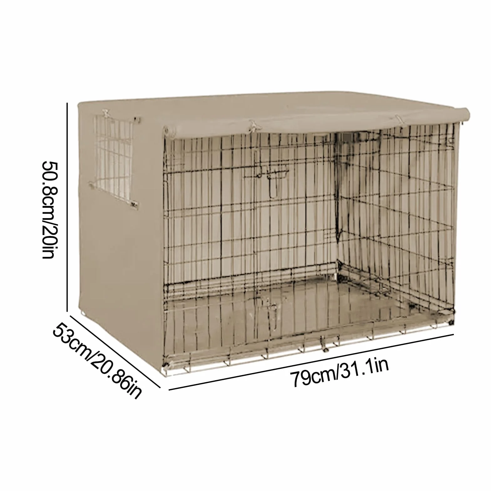 Copertura per gabbia animali domestici antivento impermeabile scudo UV chiusura a cerniera