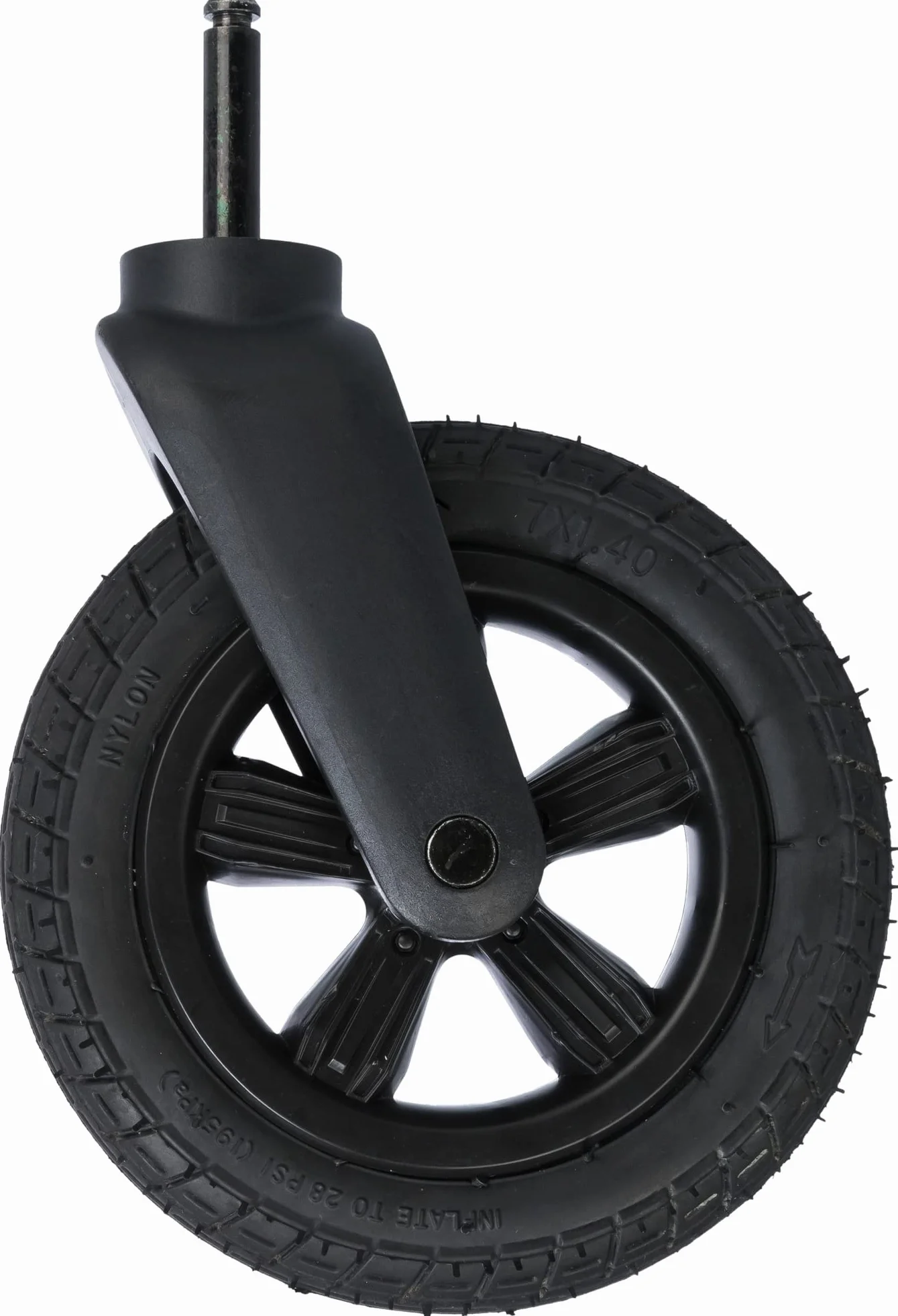 TRIXIE Ruota anteriore buggy per rimorchi cane – Aggancio Quick-Click – Snodo 360° per manovrabilità – Conversione rimorchio in buggy – Per #12794–12799