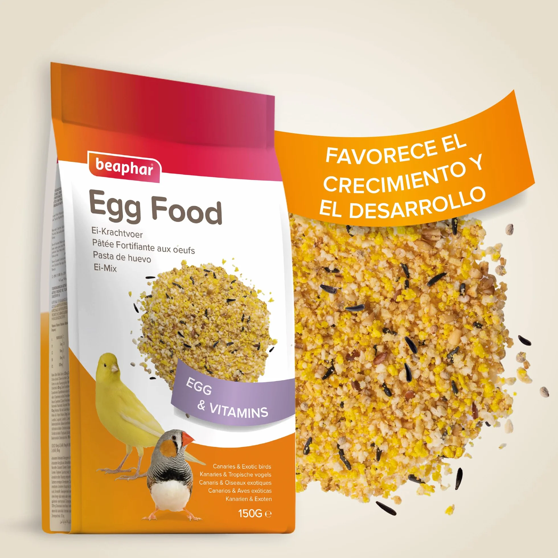 Beaphar Pasta all'uovo per Canarini e Uccelli Esotici - 150g