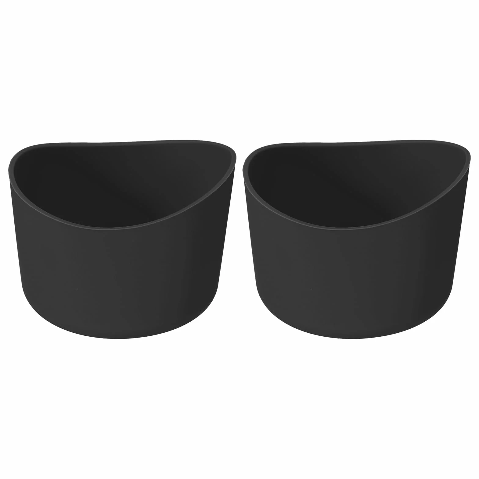 QUARKZMAN 2pz 6.5cm Copertura Silicone Protettiva Bottiglia d'Acqua da 12-24 Oz, Manicotto Silicone Antiscivolo Fondo Bottiglia, Accessori Tazze Dalla Forma Irregolare, Nero