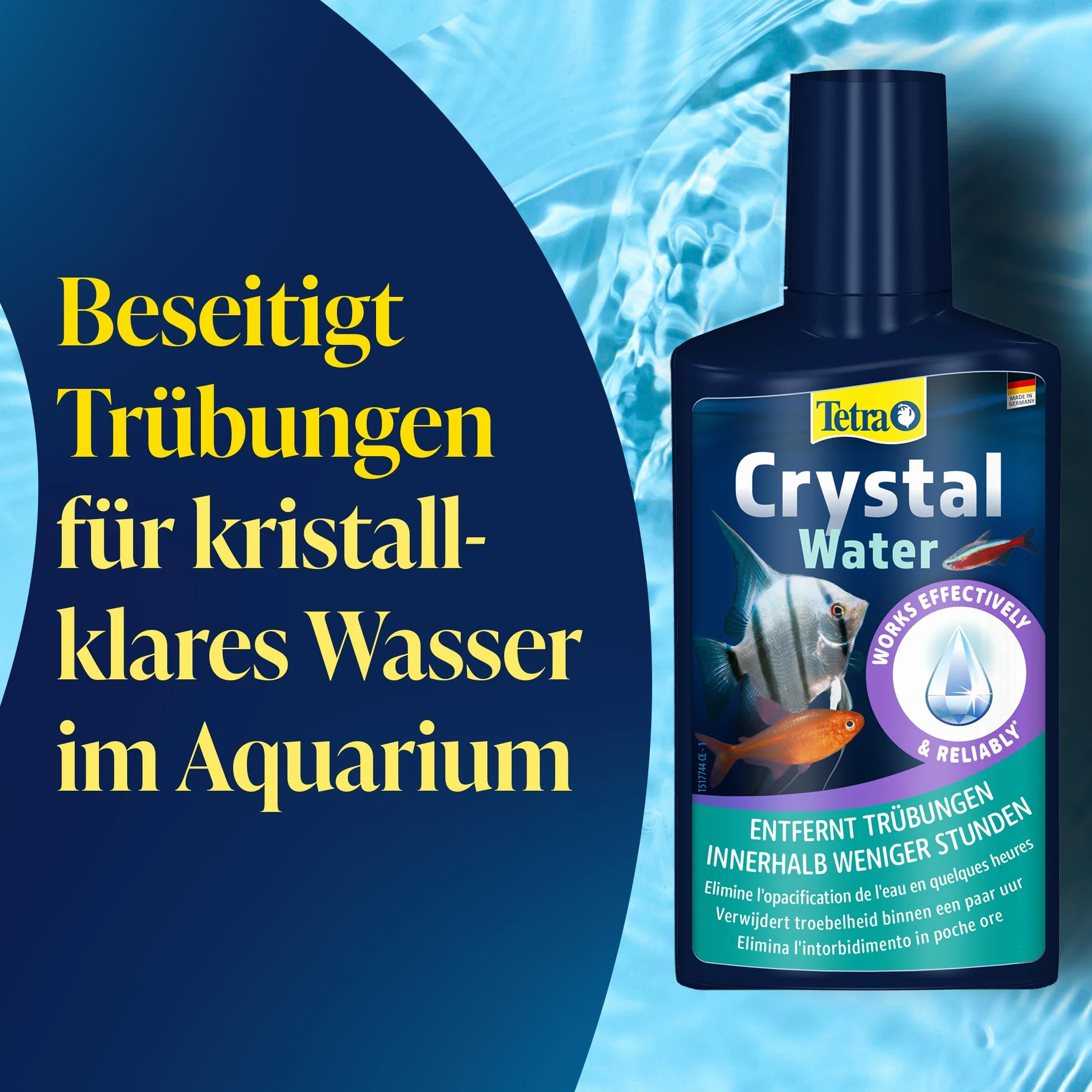 Tetra CrystalWater 250 ml Elimina Intorbidimento Acqua Acquario