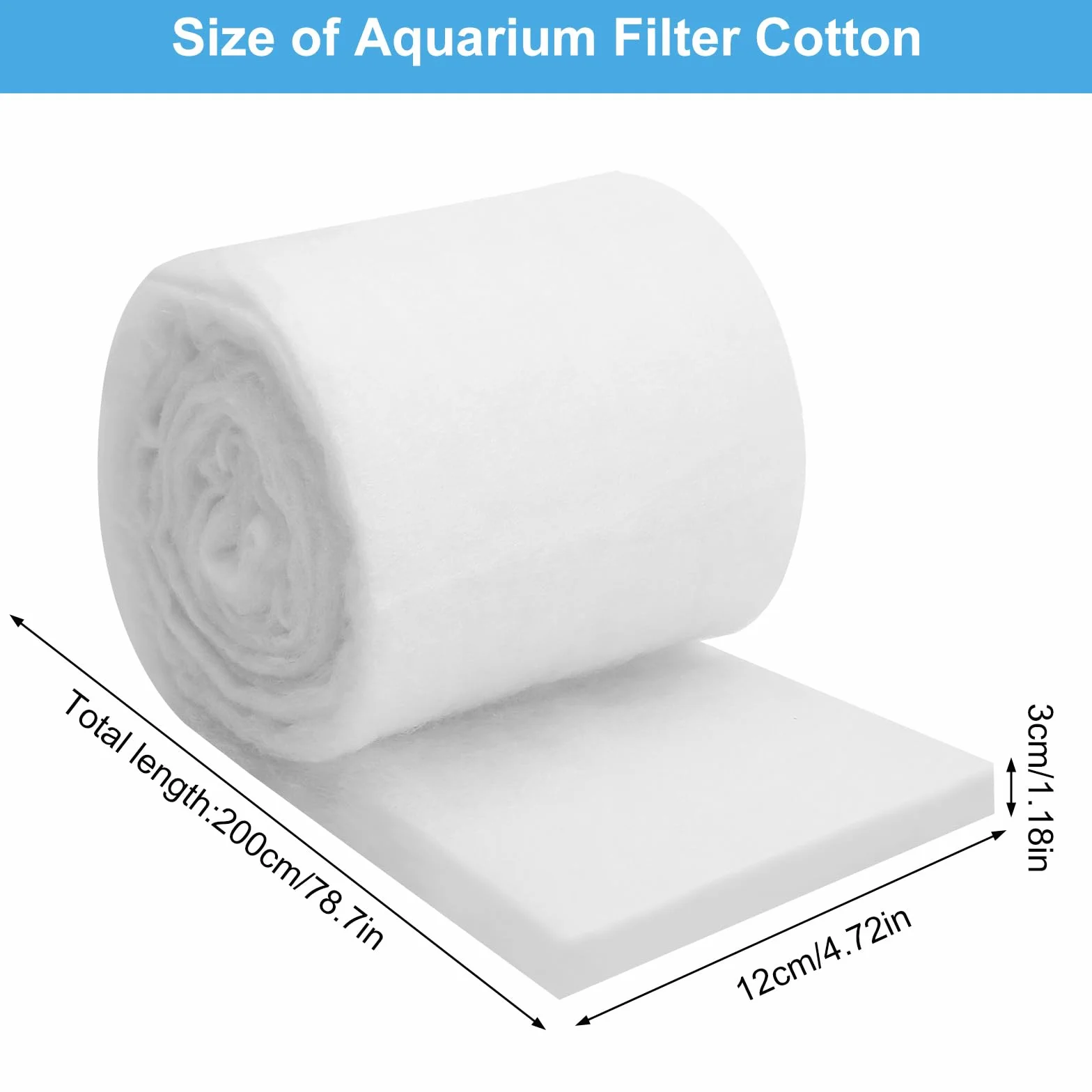 2 M Spugna filtrante per Acquario Tampone Filtro Spugna Tamponi Filtranti per Acquario Addensata Schiuma Filtrante Filtro Spugna Schiuma Acquario Filtro Spugna