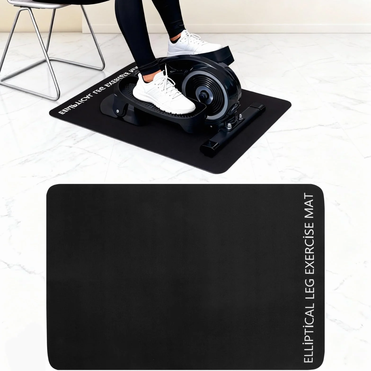 Tappetino Antiscivolo per Palestra in Casa, Tappeto Tapis Roulant PVC Spesso, Tappetino Rulli Bici Fonoisolante Tappetino Antiscivolo per Bicicletta Ellittica per Tapis Roulant Cyclette Ellittica