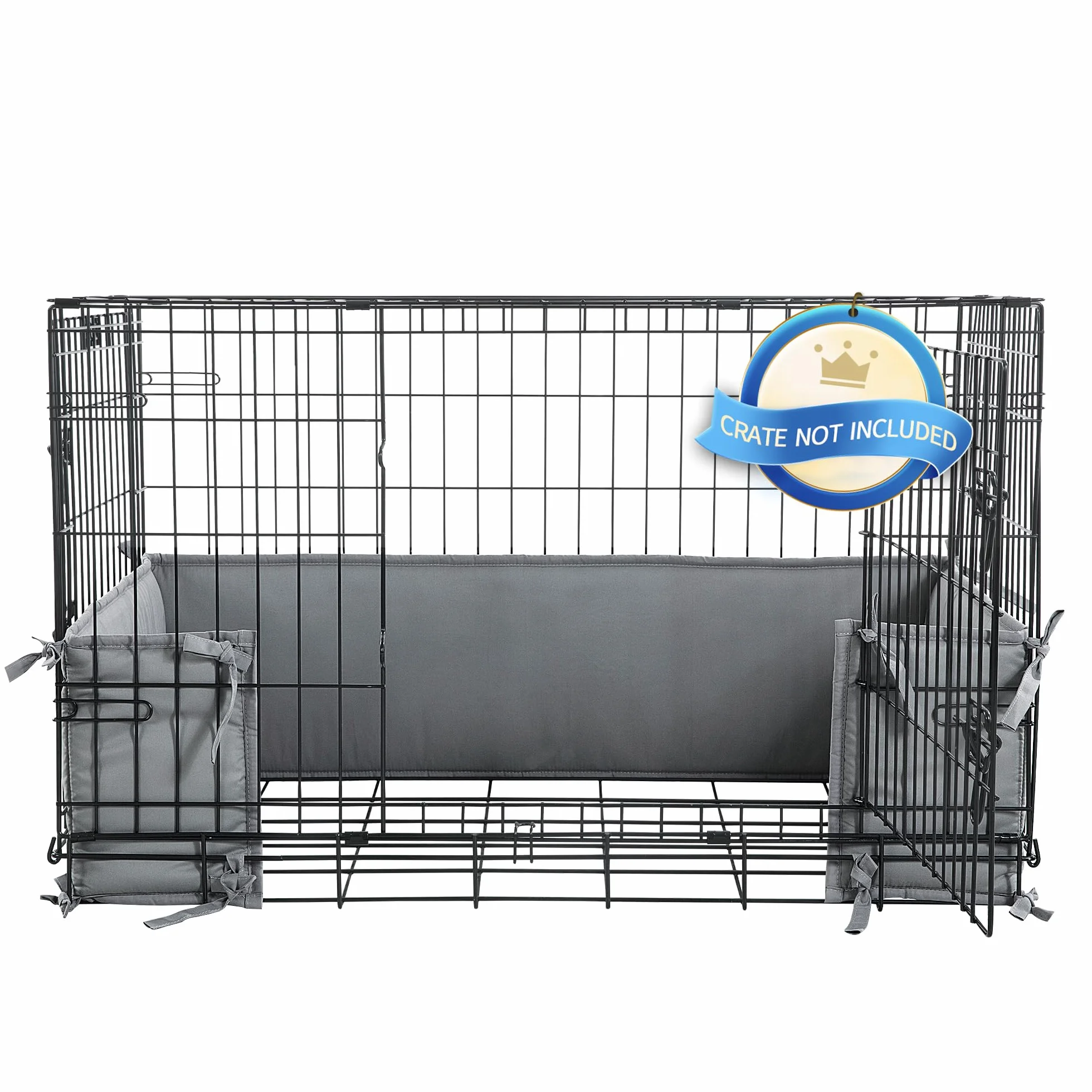 HOMBYS Paraurti per gabbia per cani con lacci (solo paraurti, senza cassa) - Accessorio morbido per gabbietta per cani, per addestramento per gabbie per cani per una cassa, sicura e confortevole,