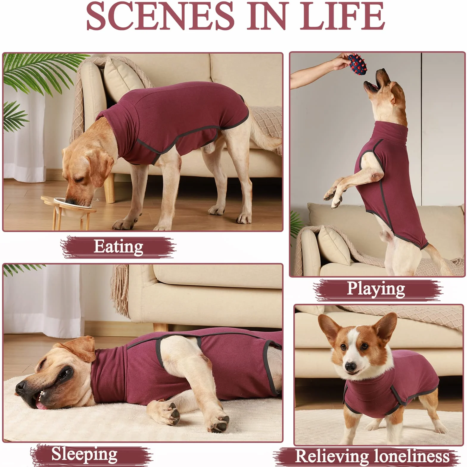 Cappotto Cane Rosso Scuro XL Felpa Morbido Caldo