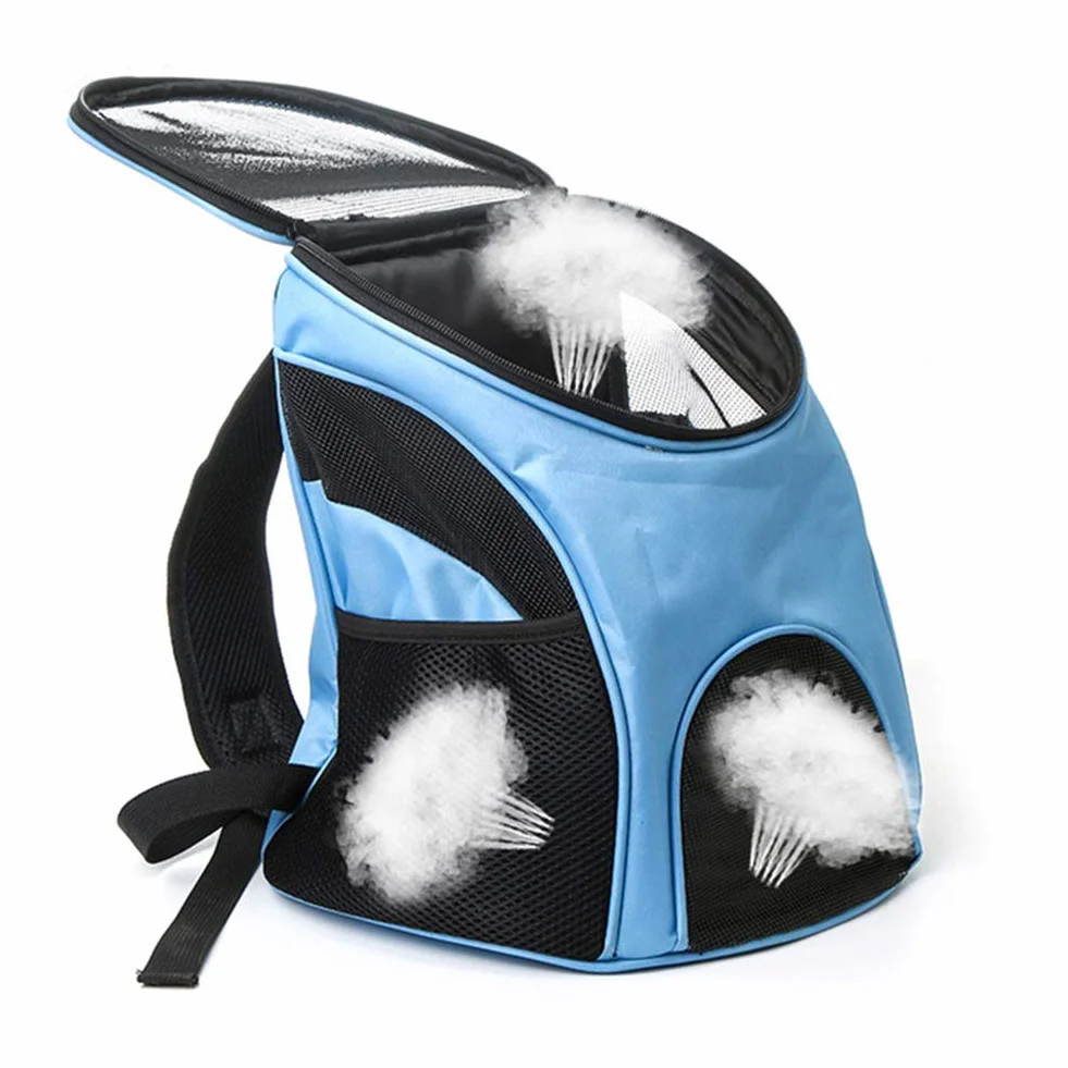 Trasportino per Gatti,Traspirante Trasportino per Esci in Viaggio Zaino da Viaggio per Cani da Esterno per Cuccioli di Animali da Compagnia Traspirante con Petto in Rete Traspirante - Rosso S