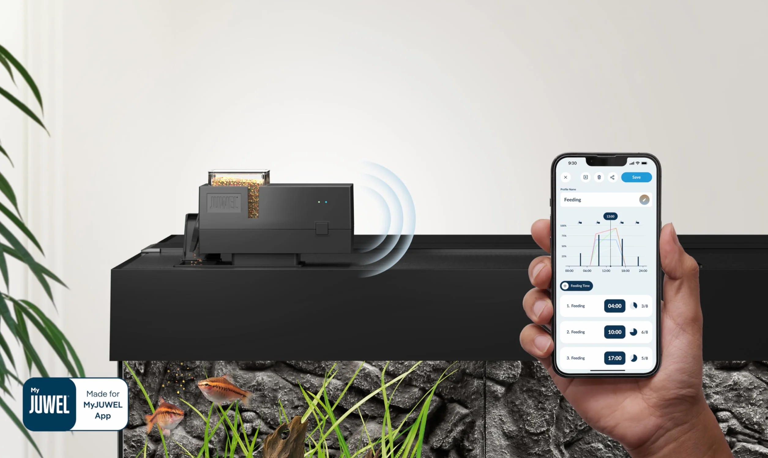 JUWEL Aquarium - SmartFeed AppControl - Mangiatoia intelligente per il controllo tramite l'app MyJUWEL