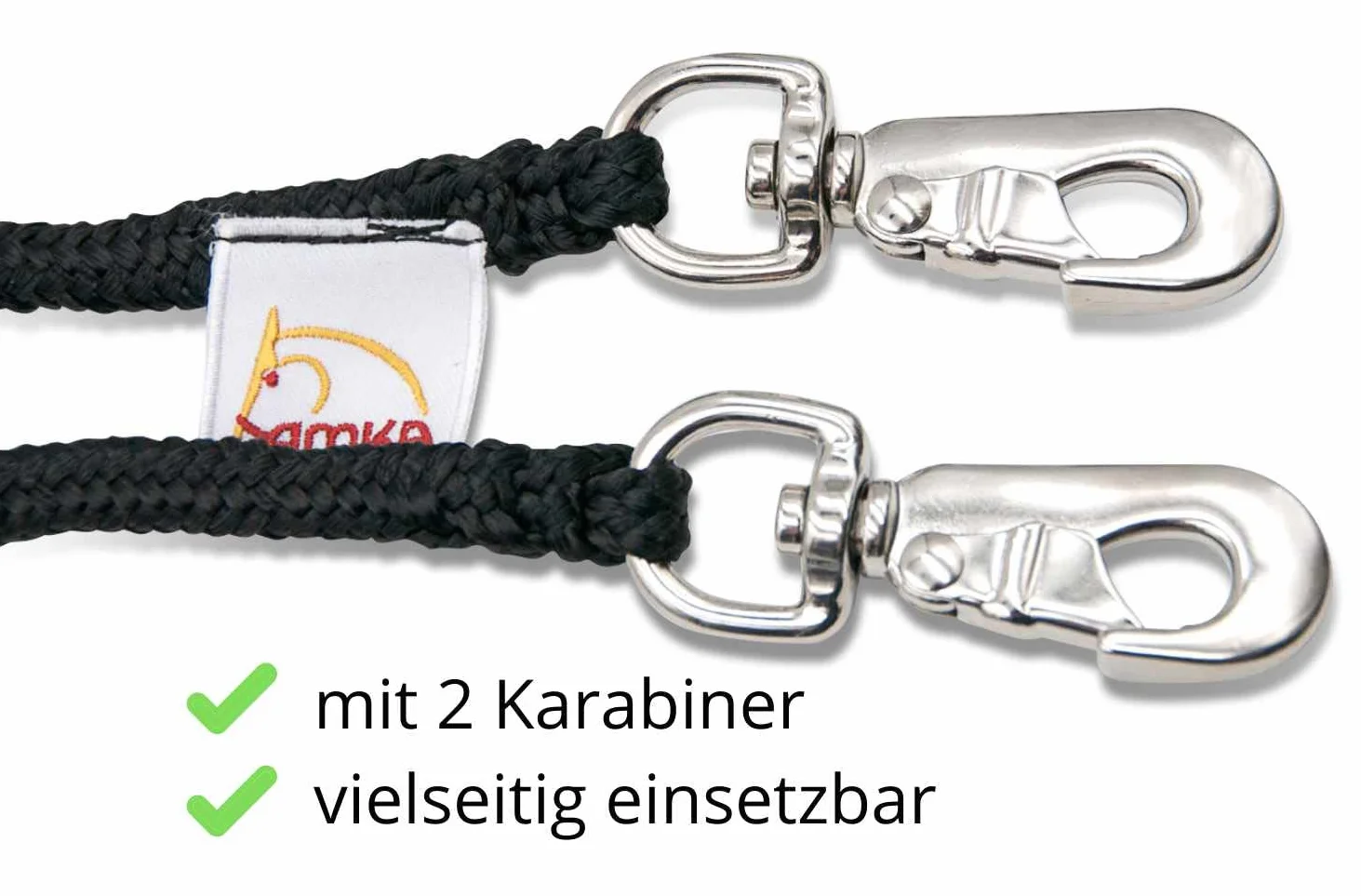 Doppia Longe 16 meter con 2 moschettone + polipropilene | Longia | Longe