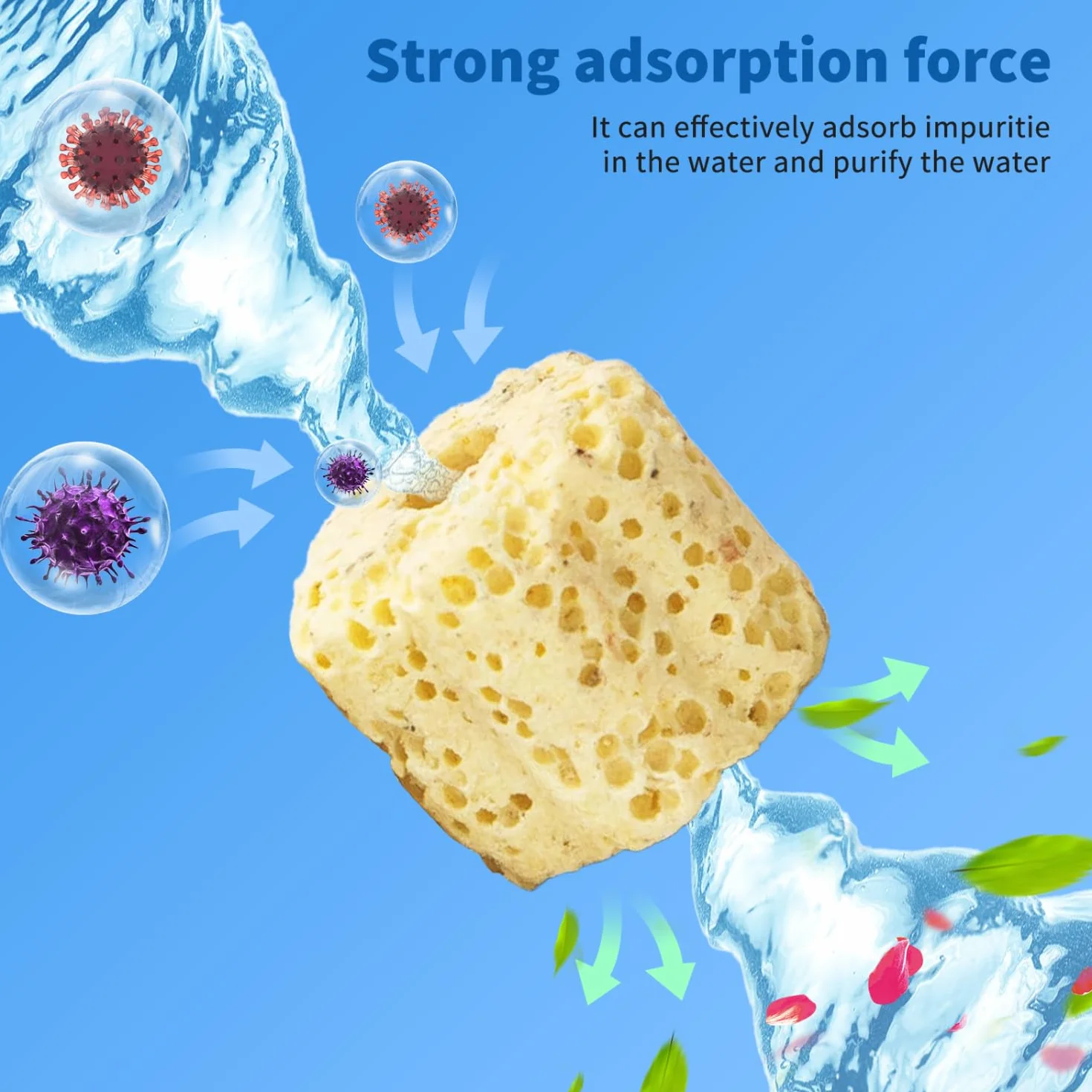 Nobleza - 12 in 1 Materiale Filtrante Acquario, Anelli in Ceramica, Filtro Poroso, Filtro Biologico per Acquari e Vasche per Pesci (500g)