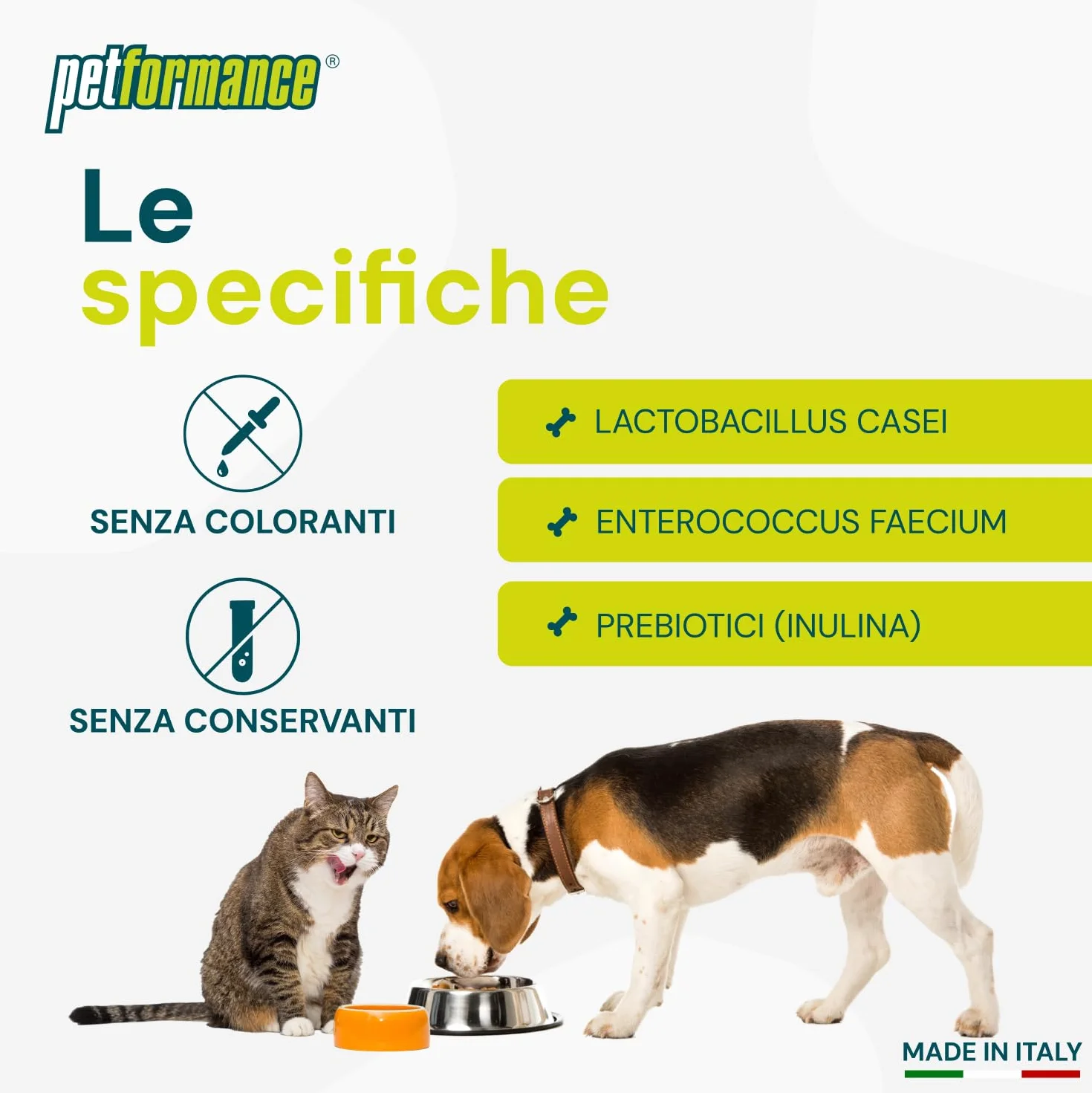 PETFORMANCE Fermentiflora Probiotico Prebiotico Postbiotico 30 Compresse per Cani e Gatti