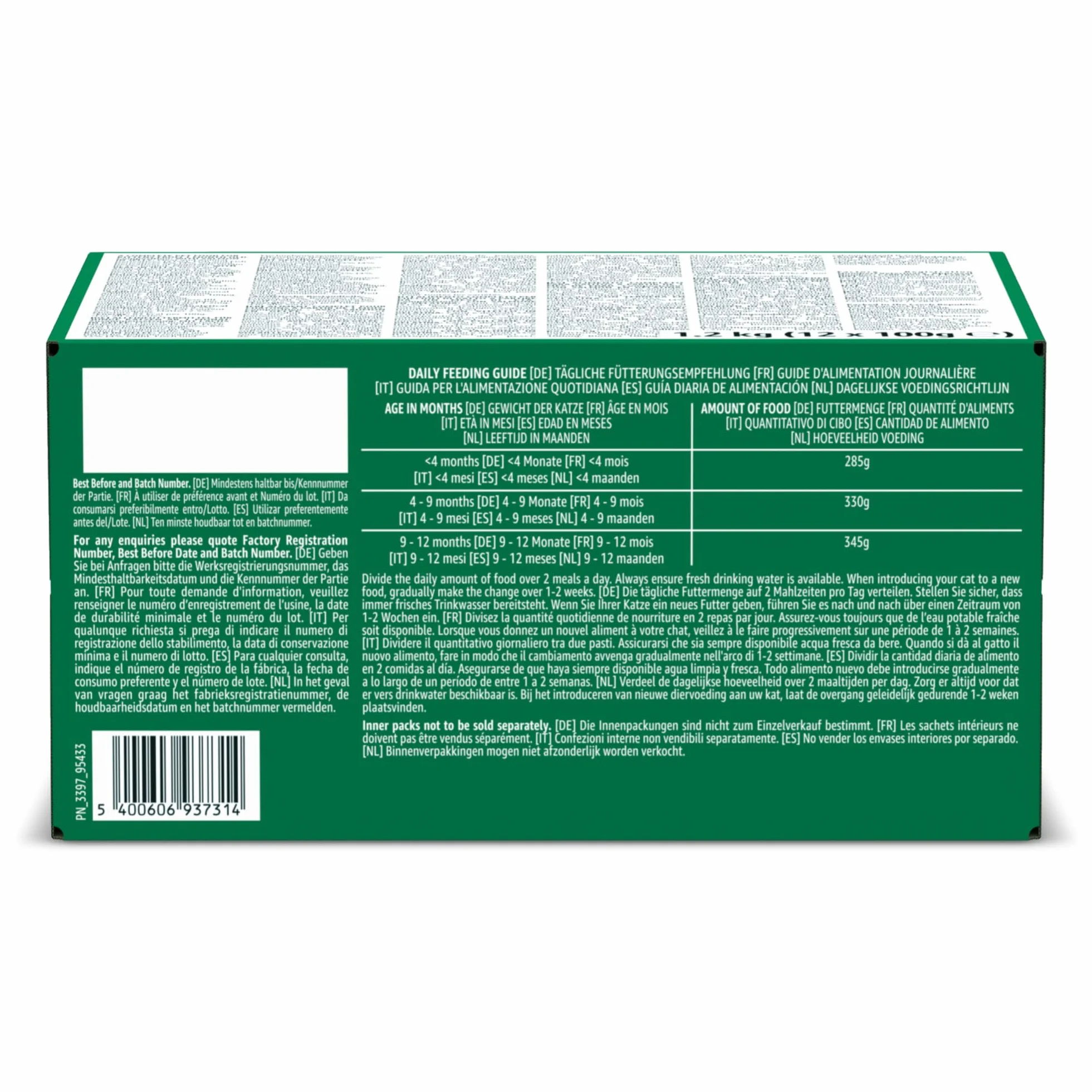 by Amazon Alimento completo per cuccioli di gatto, Selezione mista in gelatina, 1.2kg (12 sacchetti da 100g)