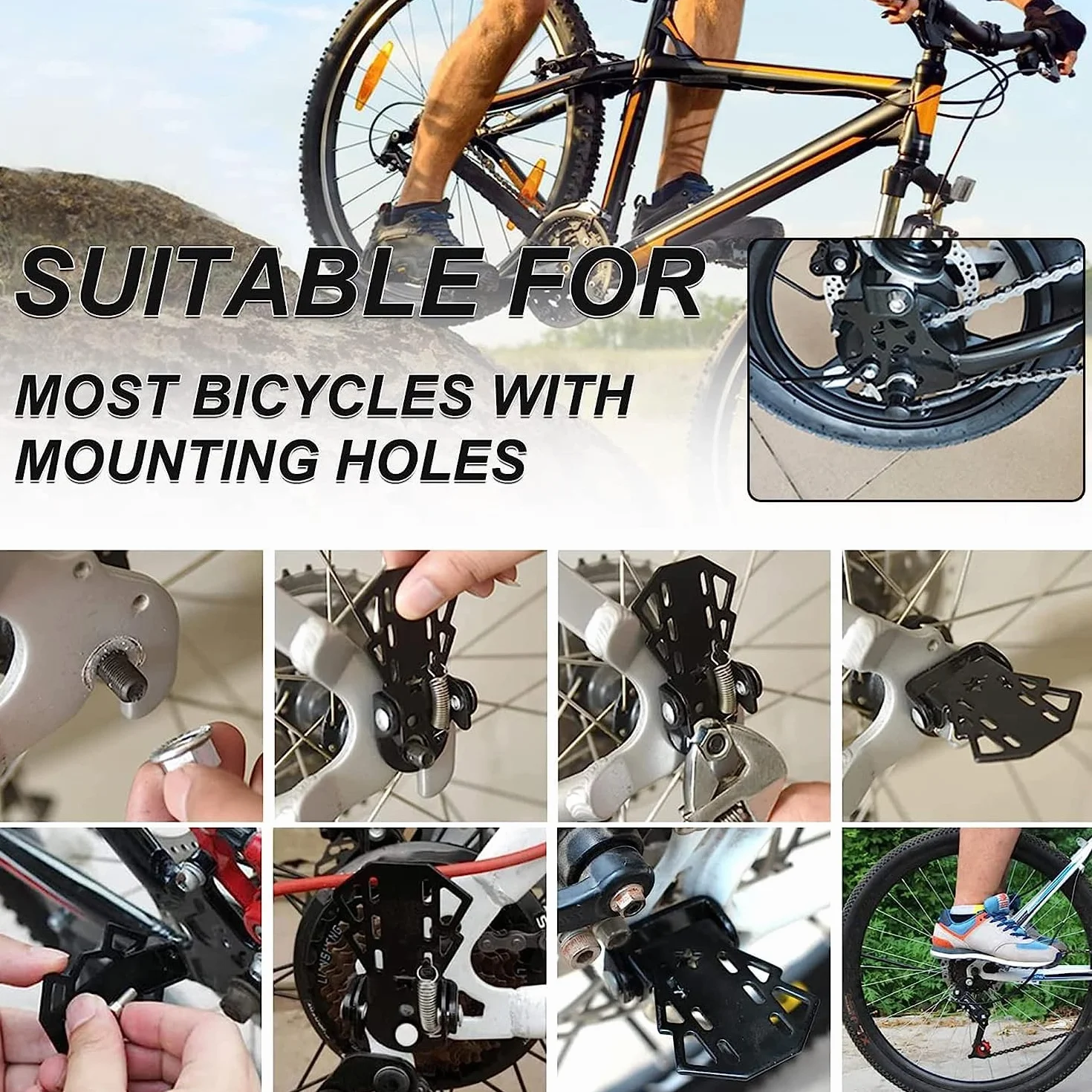 Seggiolini bici posteriore,Seggiolino bicicletta,Pedalini Bicicletta Posteriori,PU Spugna in Pelle Morbido Cuscino Posteriore Rack Seat per Ragazza Donna Uomo Bambino