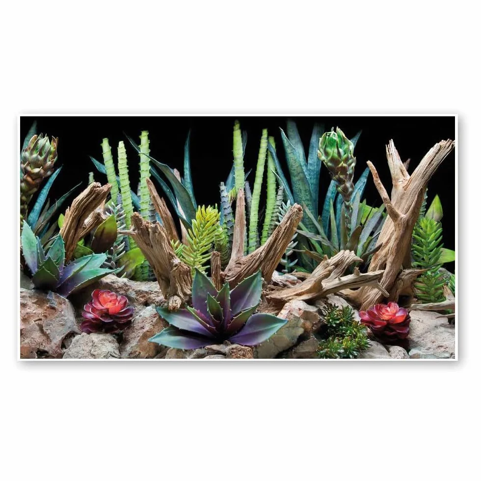 Amtra Sfondo Doppio Flora - Sfondo Poster per Acquario, Decorazione a Doppia Stampa HD, Double Face, Impermeabile, Formato 30x60 cm