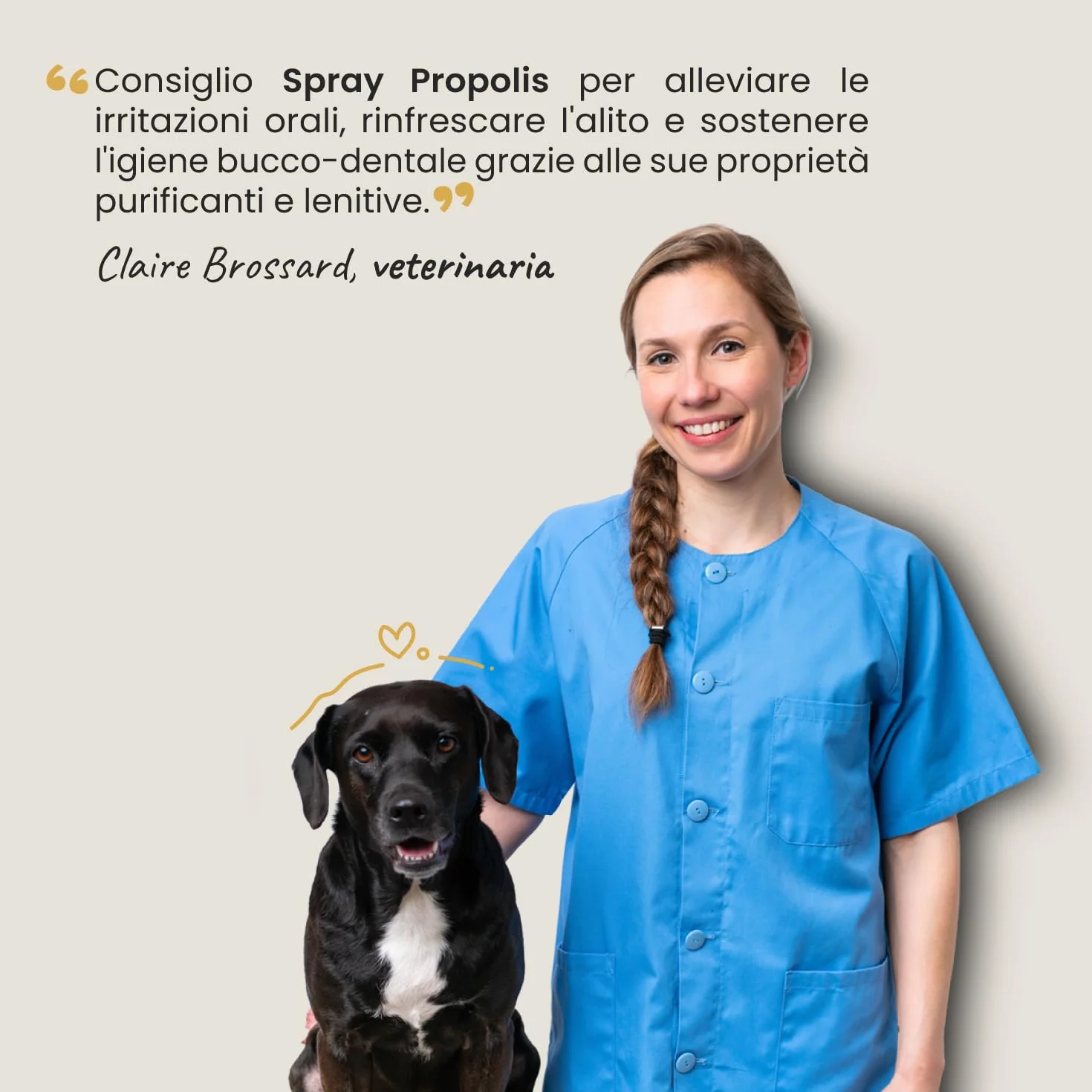 Spray Propoli Pura 100ml per Cani e Gatti | Igiene Orale, Placca & Alito Cattivo | Antibatterico & Antifungino Naturale | Senza Alcool | 3-4 Spruzzi 2-3x Settimana | Museau & Co