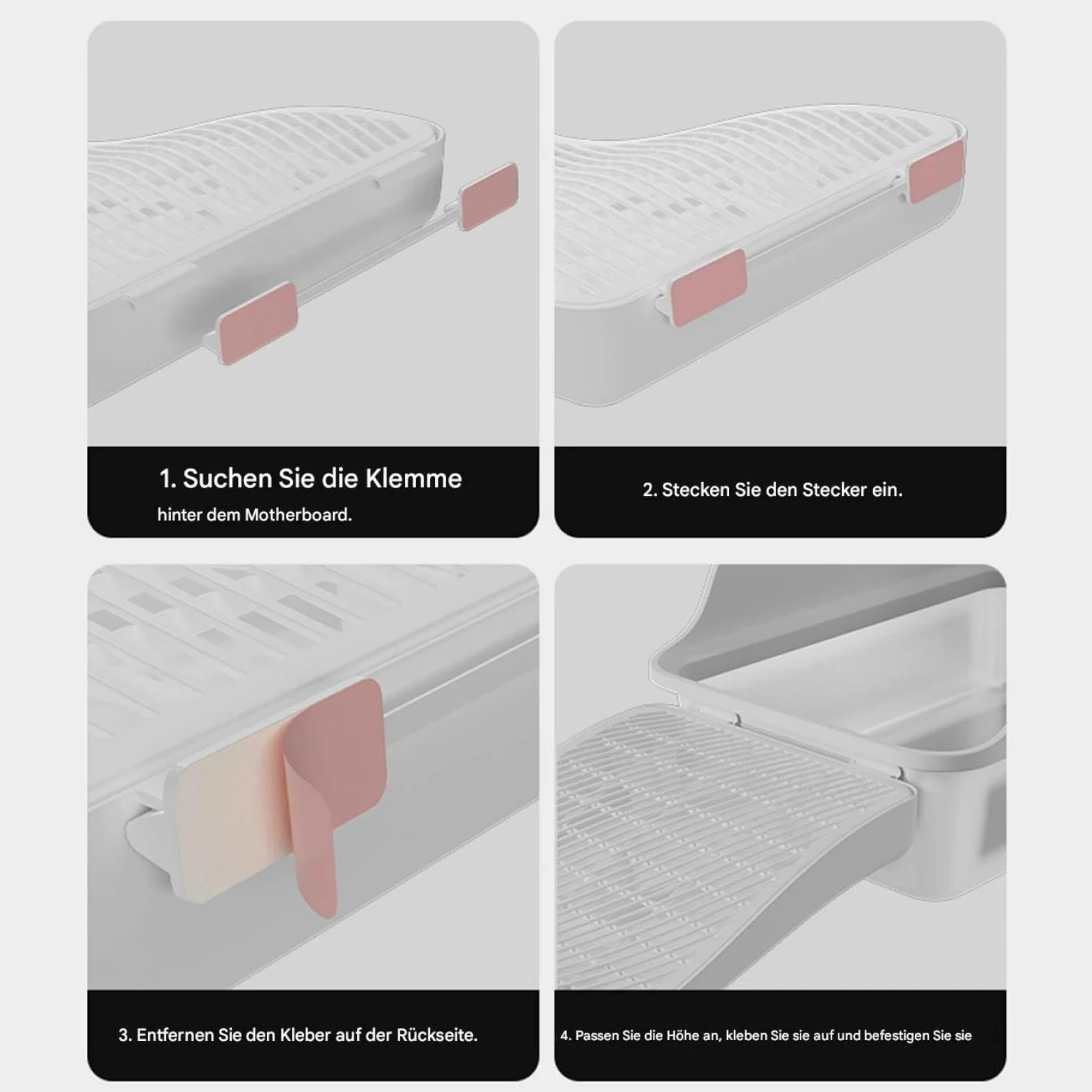 Rampa per lettiera per gatti, gradino regolabile in altezza, funzione di | cattura con design compatto, accessorio professionale per animali domestici per balcone, terrazza, attrezzatura moderna con