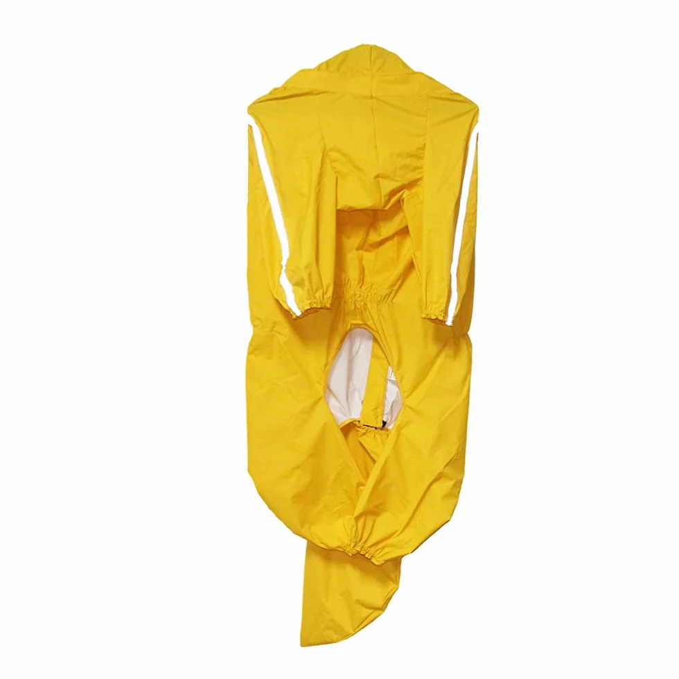 Siqi Pet Supplies Protezione Completa della Pancia a Quattro Zampe Copertura Impermeabile per Cani di Grossa Taglia Coda Impermeabile Poncho per Cani di Taglia Media e Grande-Yellow Bitch||11XL