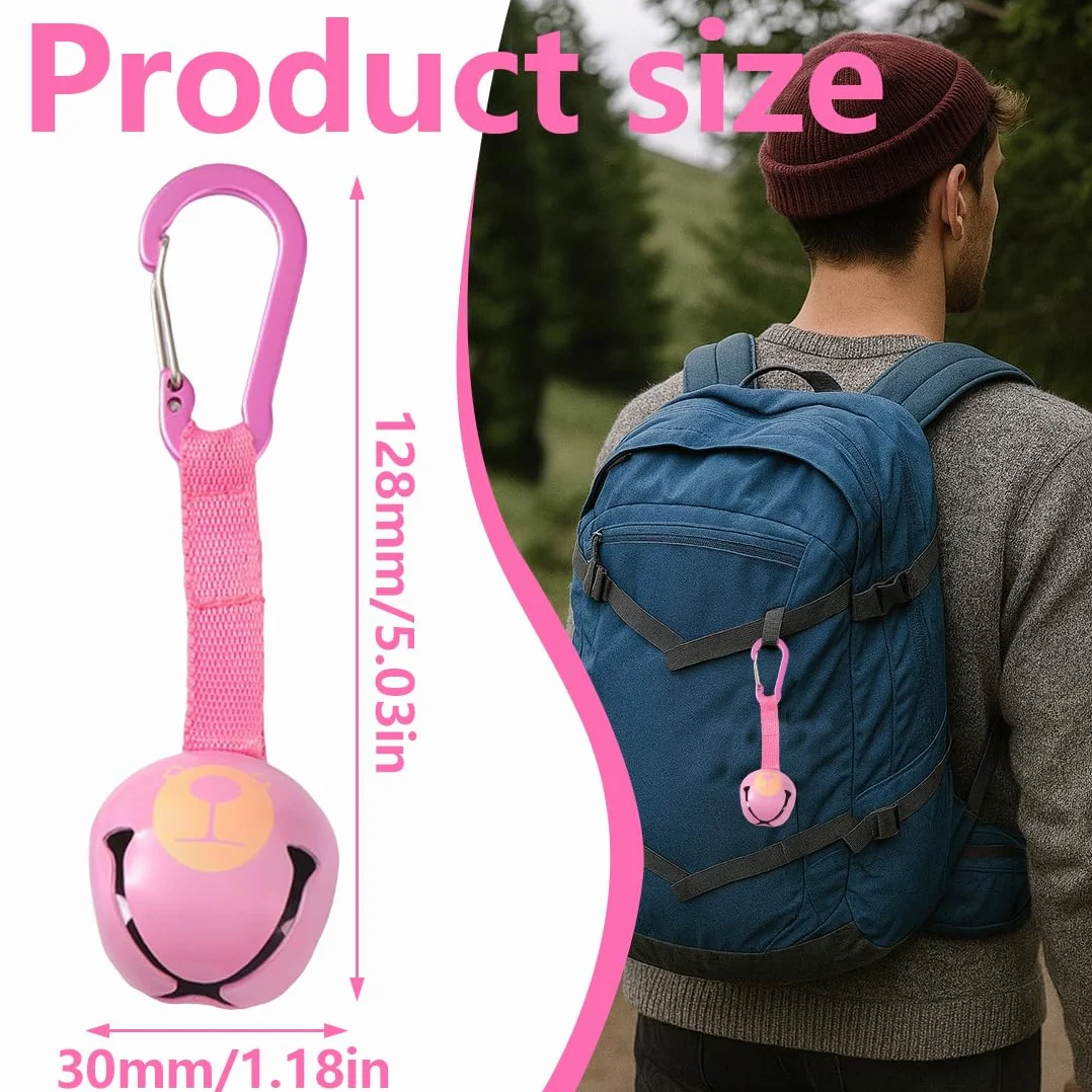 1 Pezzi Campanello Rosa Camping Campanella Anti Orso Campanelli per Orsi Rumorosi Escursionismo Promemoria Campana Campanelli Orso Forte per Gli Escursionisti per Escursionismo Campeggio Attività