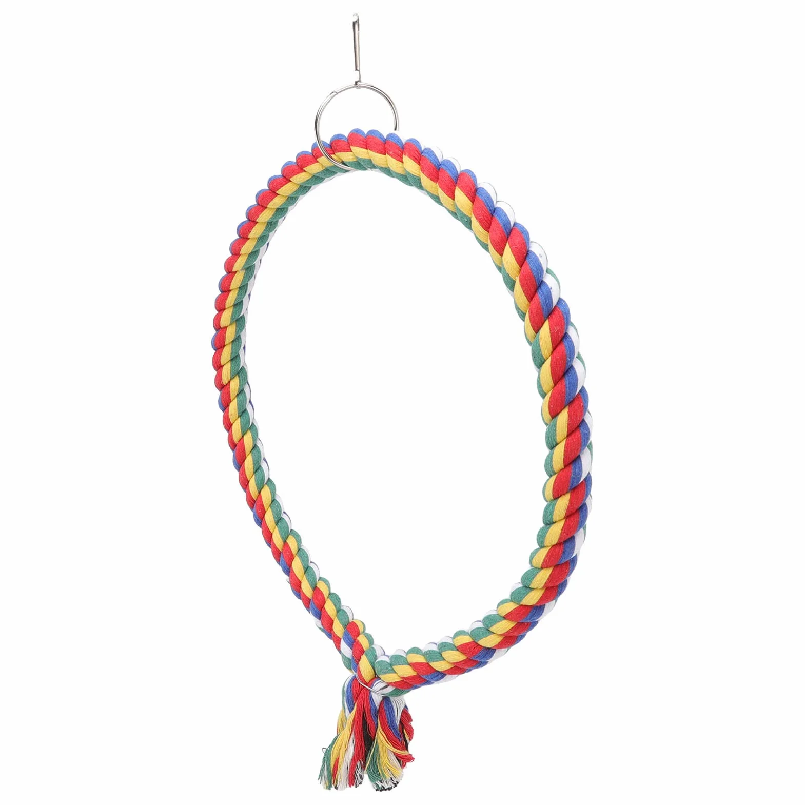 Altalena per Pappagalli con Corda di Cotone - Cerchio da Arrampicata per Uccelli - Misure Piccole e Grandi