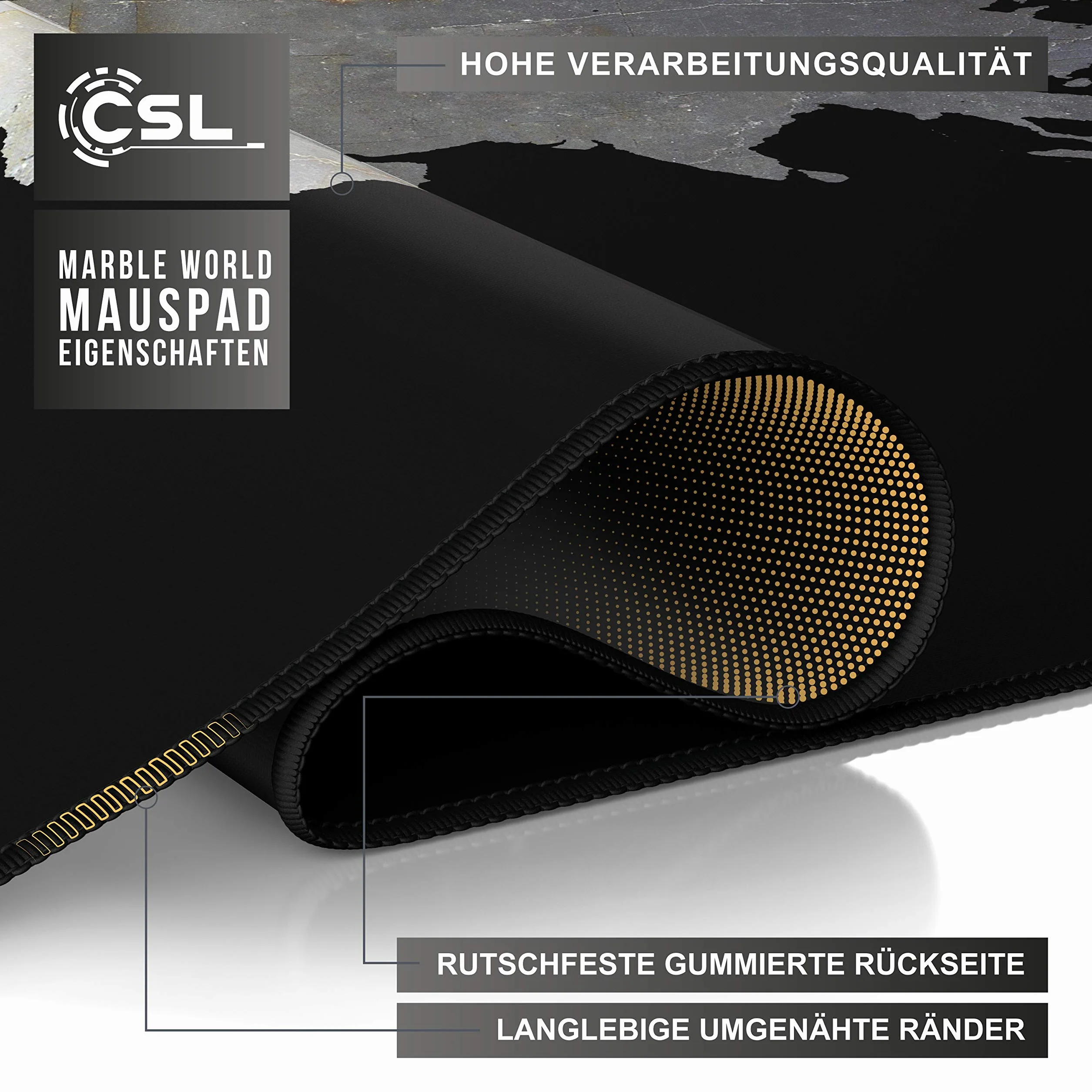 Tappetino per mouse da gioco Roccat Razer Logitech 900 x 400 mm XL titanio