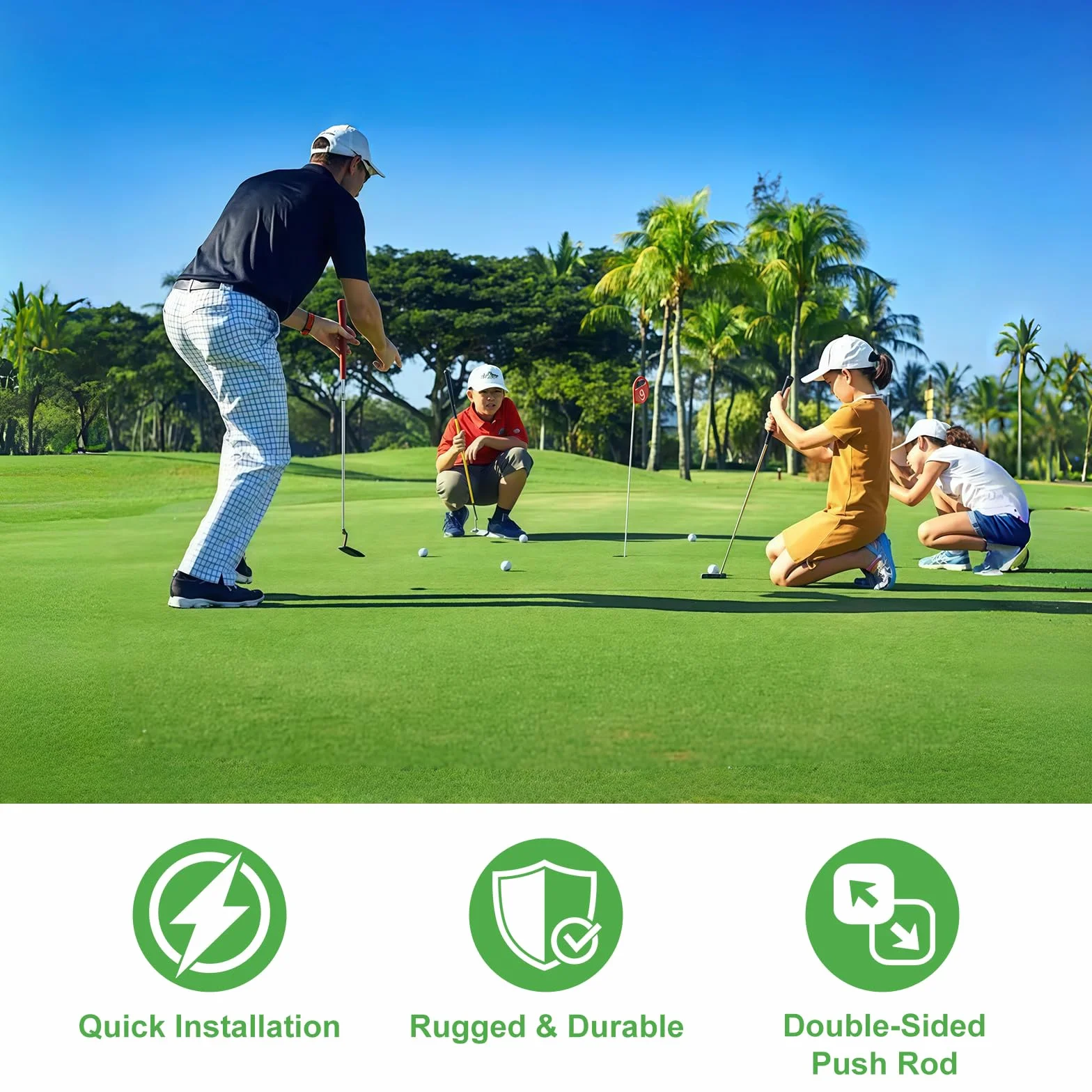 Flintronic Putter da Golf Portatile Regolabile per Destri e Mancini Indoor Outdoor