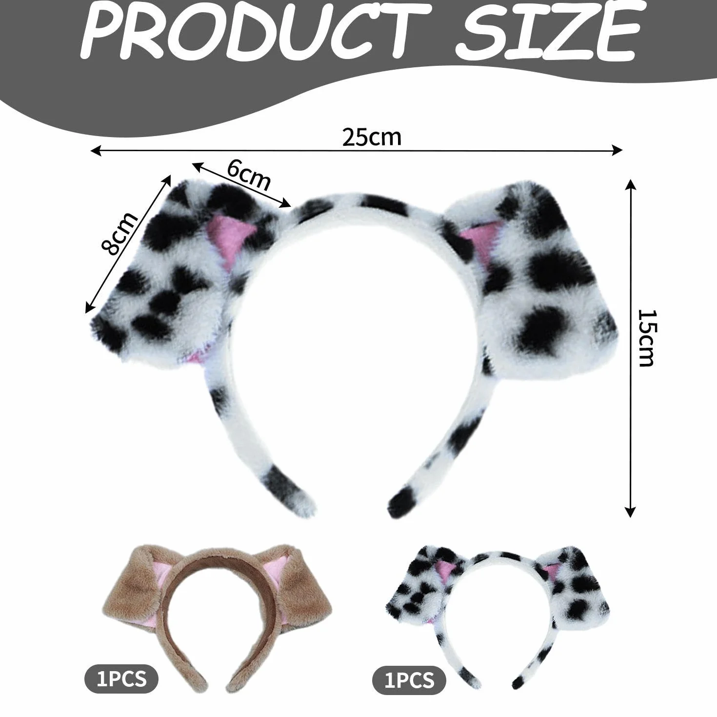 Confezione Da 2 Fasce Per Orecchie Per Cani, Graziose Fasce Per Capelli In Peluche, Copricapo Da Cartone Animato, Accessori Per Prestazioni Per Donne, Accessori Di Abbigliamento