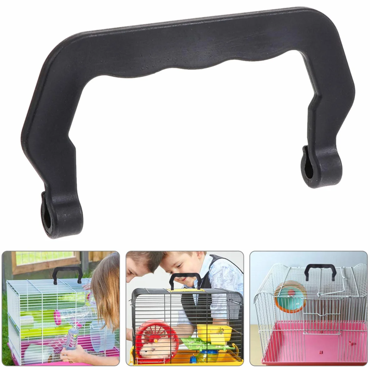 PATKAW 10 Pezzi Maniglia Gabbia Sostituzione Vassoi Canile per Animali Domestici Plastica