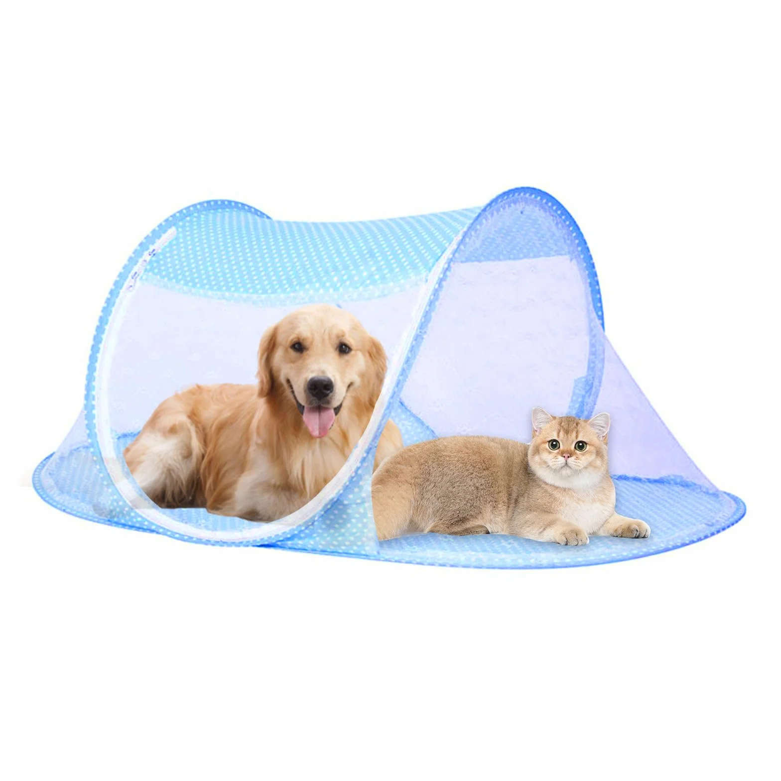 Tenda per animali domestici all'aperto con finestra a rete, pieghevole, per gatti e piccoli animali, 108 x 60 x 40 cm