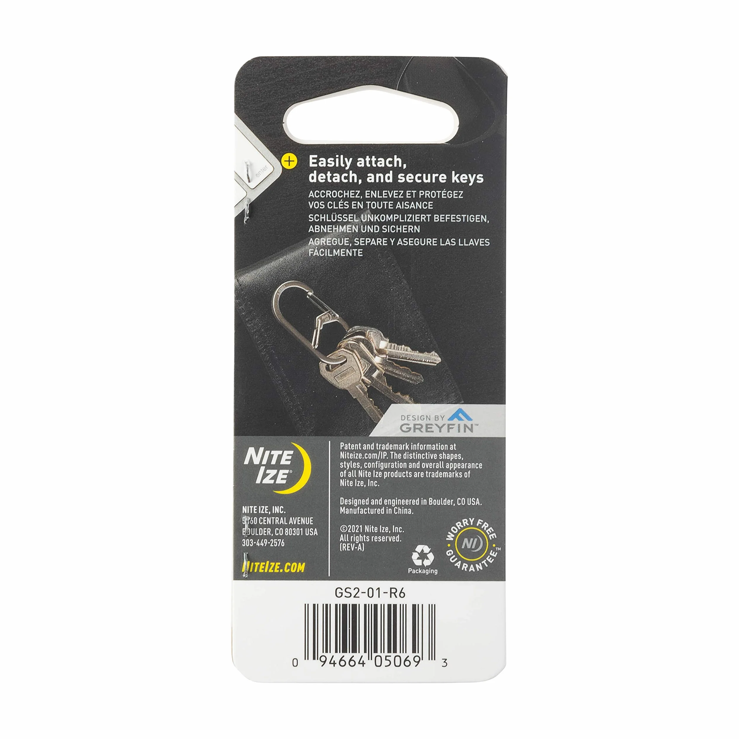 Nite Ize G Series Dual Chamber Carabiner Silver 3