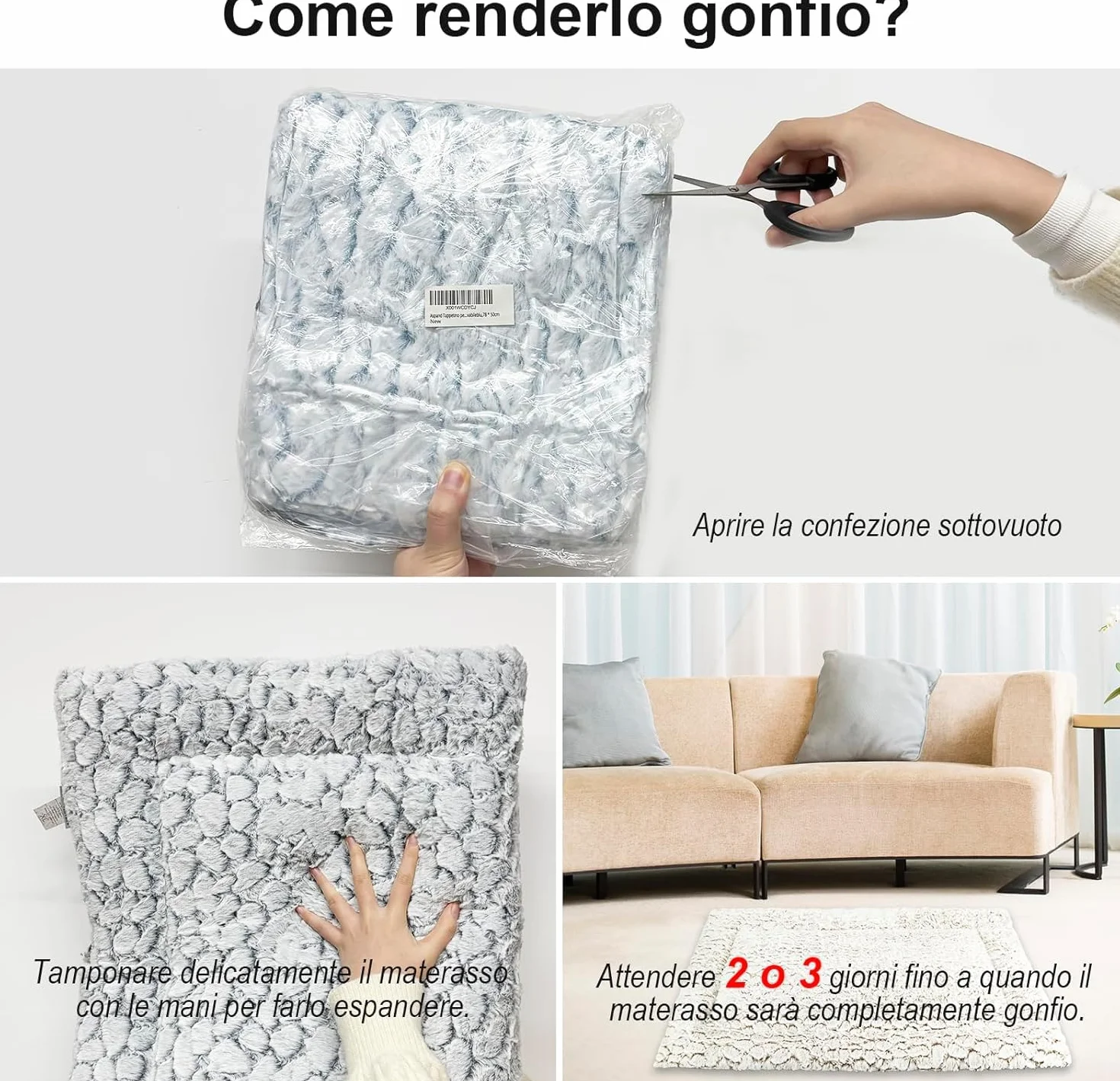 Cuscino per Cani Corto in Peluche, per Cani Medi Materassino Cane, 75x50cm, Caldo e Comodo, Lavabile, Blu
