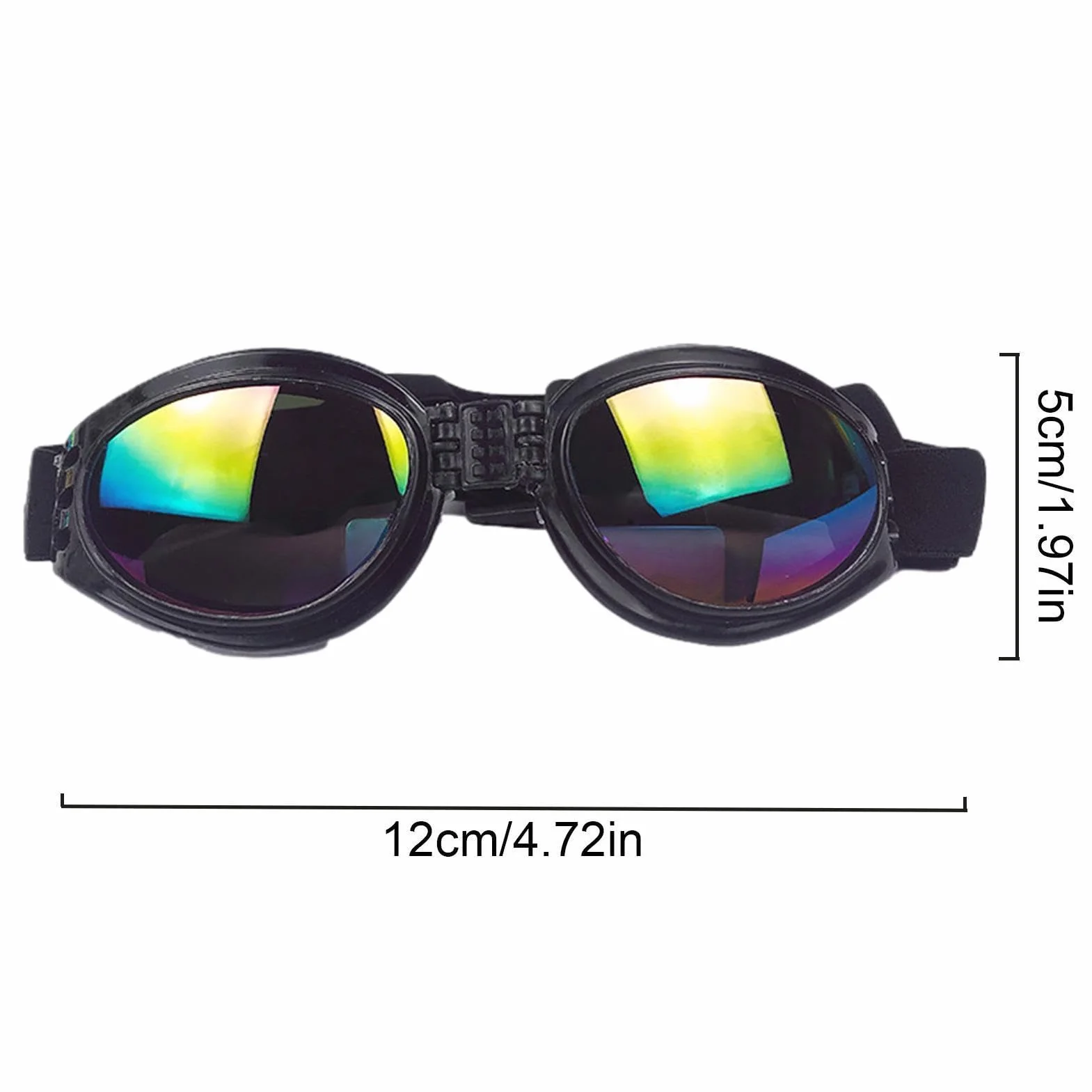 Occhiali da sole per cani - Occhiali per animali domestici da 4,72 pollici Protezione UV Cinturino regolabile | Dog Eye Wear - Ochiali per animali domestici elastici e comodi per l'uso in viaggio con