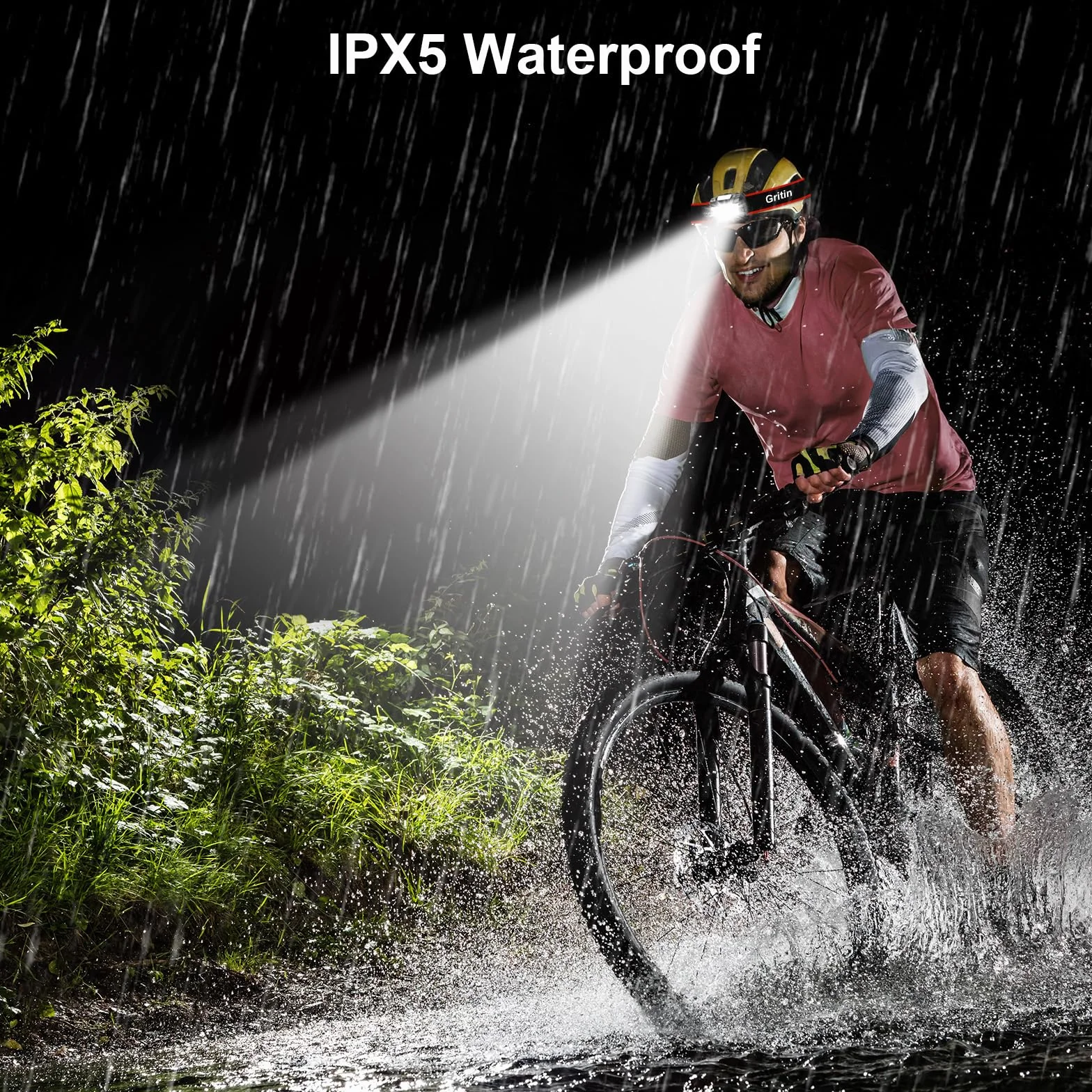 Gritin Lampada Frontale LED 2 Pezzi Super Luminosa IPX5 Impermeabile per Campeggio Corsa Pesca