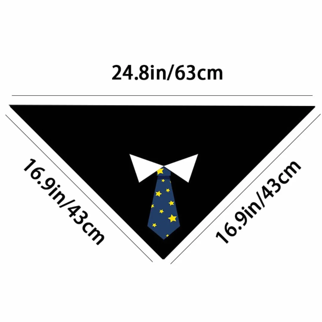 QGK 2 pezzi Collare a Bandana per Cani Regolabile Papillon Cravatta Pet Suit