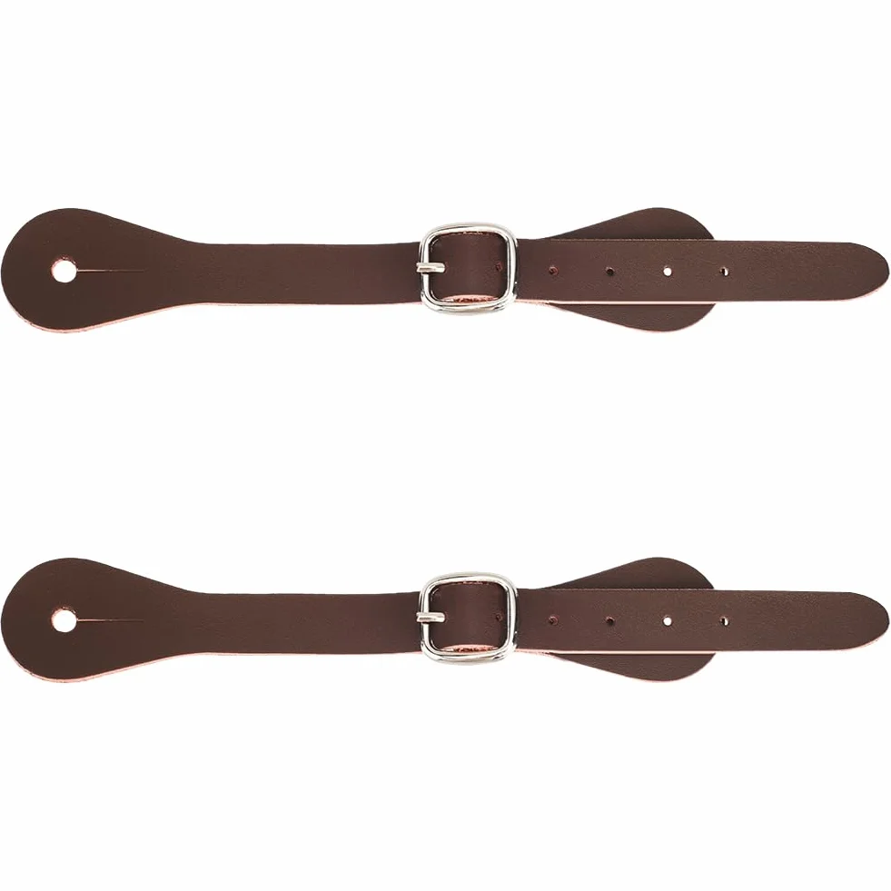 GORGECRAFT 2 pezzo di Cinturini per Speroni A Strato Singolo In Vera Pelle Nera Stivali Da Cowboy Regolabili Occidentali Fascia con Fibbia Staccabile Lacci per Scarpe Cinturino Alla Caviglia