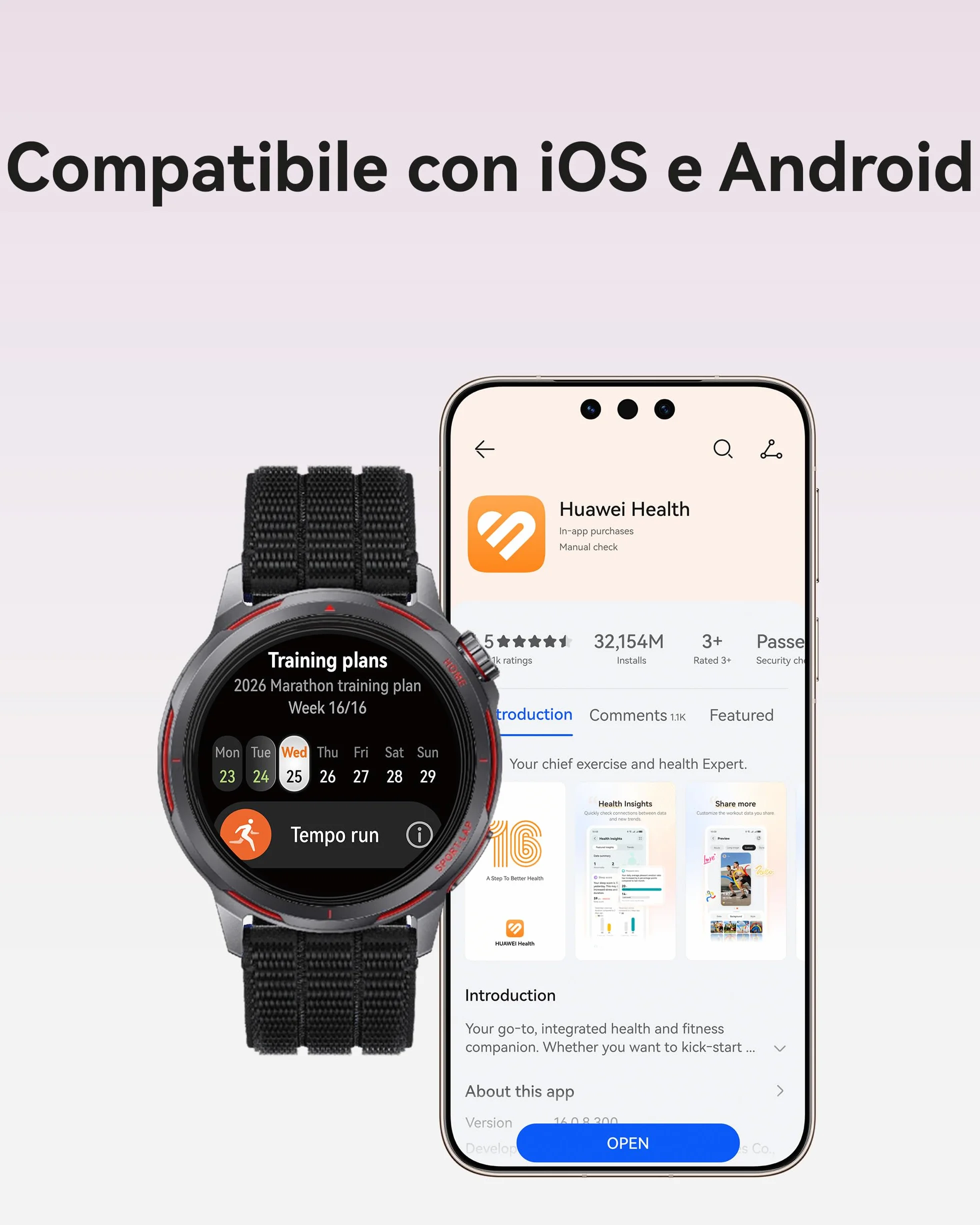 HUAWEI WATCH GT Runner 2 Smartwatch per Uomo, fino a 14 Giorni, Modalità Maratona, Monitoraggio della Salute, HRV, ECG, SpO2, Monitoraggio del Sonno, GPS, Pagamenti NFC, iOS e Android, Blu