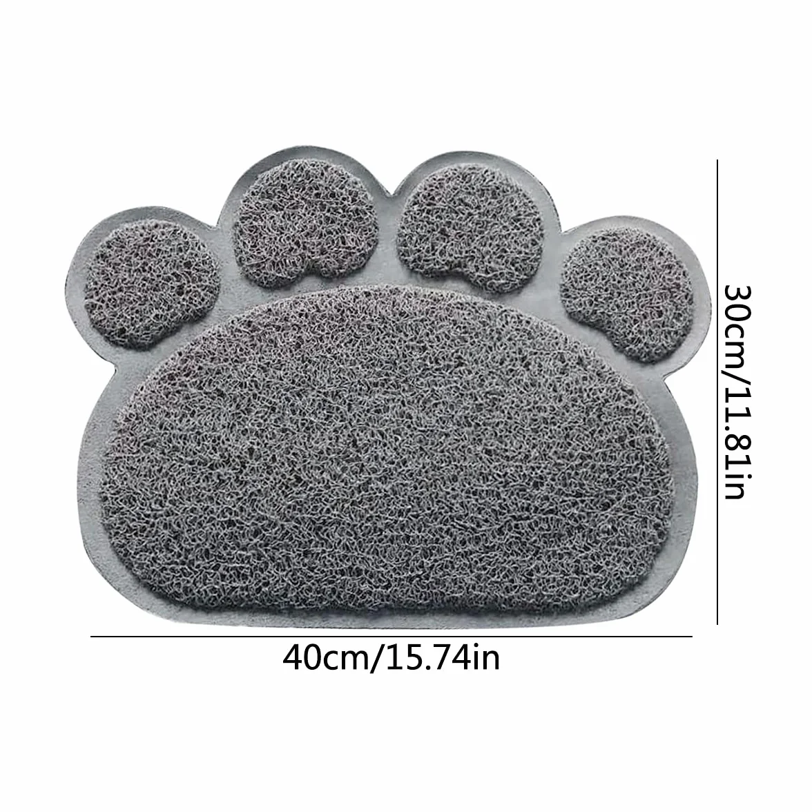3 Pezzi PVC Tappetino Lettiera Gatto Antiscivolo Ciotole Gatto Animale Domestico Alimentatore Tappetino per Ciotola Tovaglietta a Forma di Zampa Cani e Gatti
