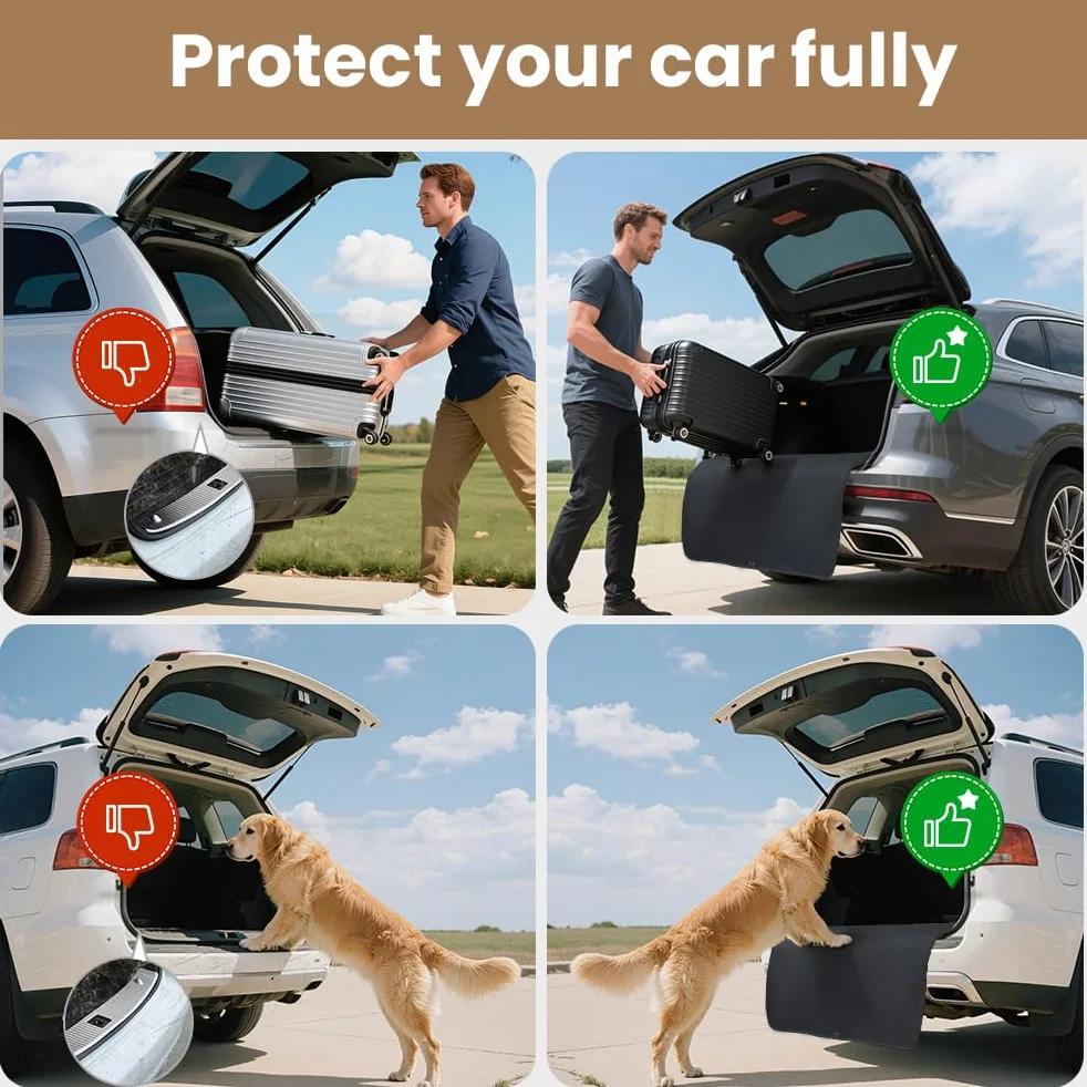 KYG Telo Bagagliaio Auto per Cani Impermeabile Telo Auto per Cani Bagagliaio Durevole Telo Baule Auto per Cani, Taglia Universale 105x80cm