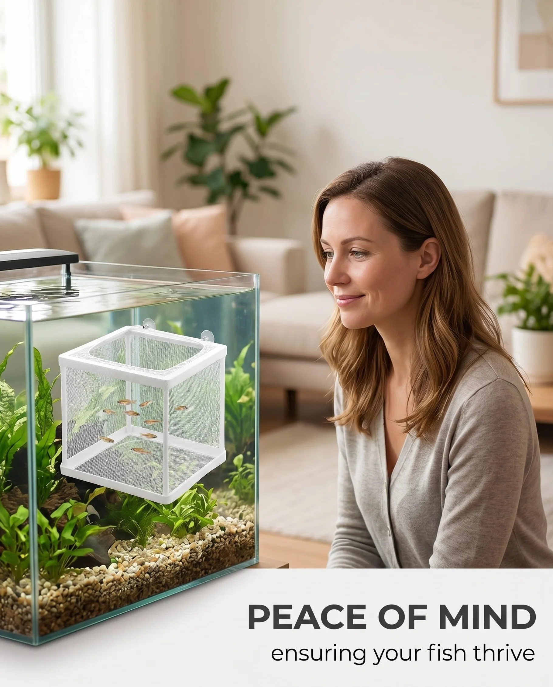 Scatola Di Allevamento Di Pesci, Incubatore Di Pesce Scatola, Isolamento Allevatore, Acquario Serbatoio Da Incubazione, Maglia Per Acquario Con Ventosa, Vivaio Di Pesci Acquario Rete