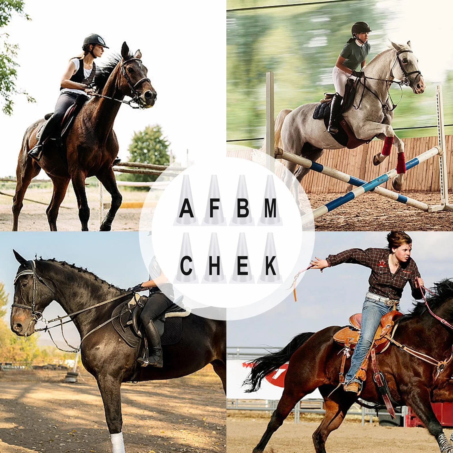 Coni per allenamento sportivo,Coni per allenamento - Coni da dressage con lettere | Segnalini da dressage da competizione, coni da allenamento sportivo impilabili per atleti equestri