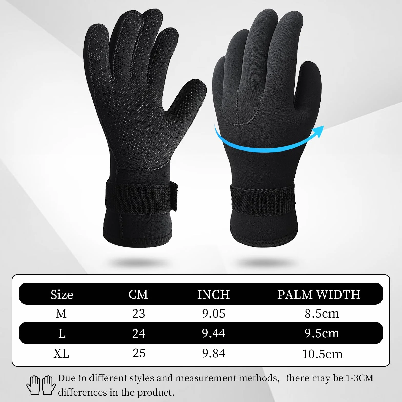 Guanti Da Immersione in Neoprene, Guanti Muta Sub 3mm, Guanti Termici Impermeabili Uomo Donna Nero, Guanti da Pesca Subacquea, Guanti da Snorkeling
