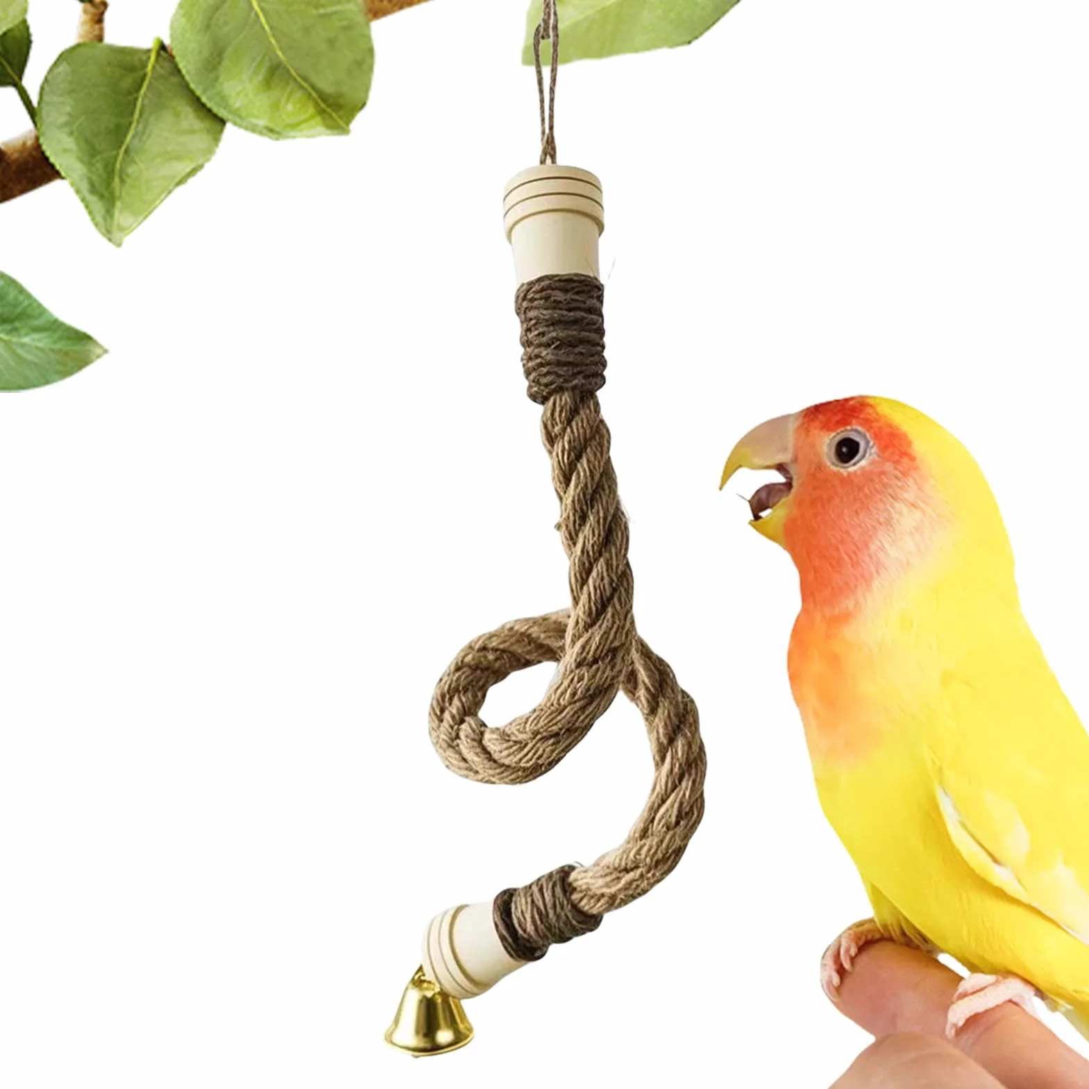 Bastoni da arrampicata per gabbie per uccelli – Altalena flessibile per voliera