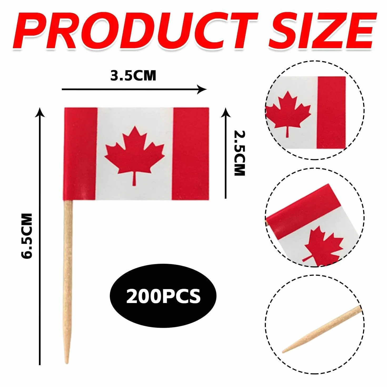Bandiere Canadesi 200 sztuk Bandiere della Coppa del Mondo