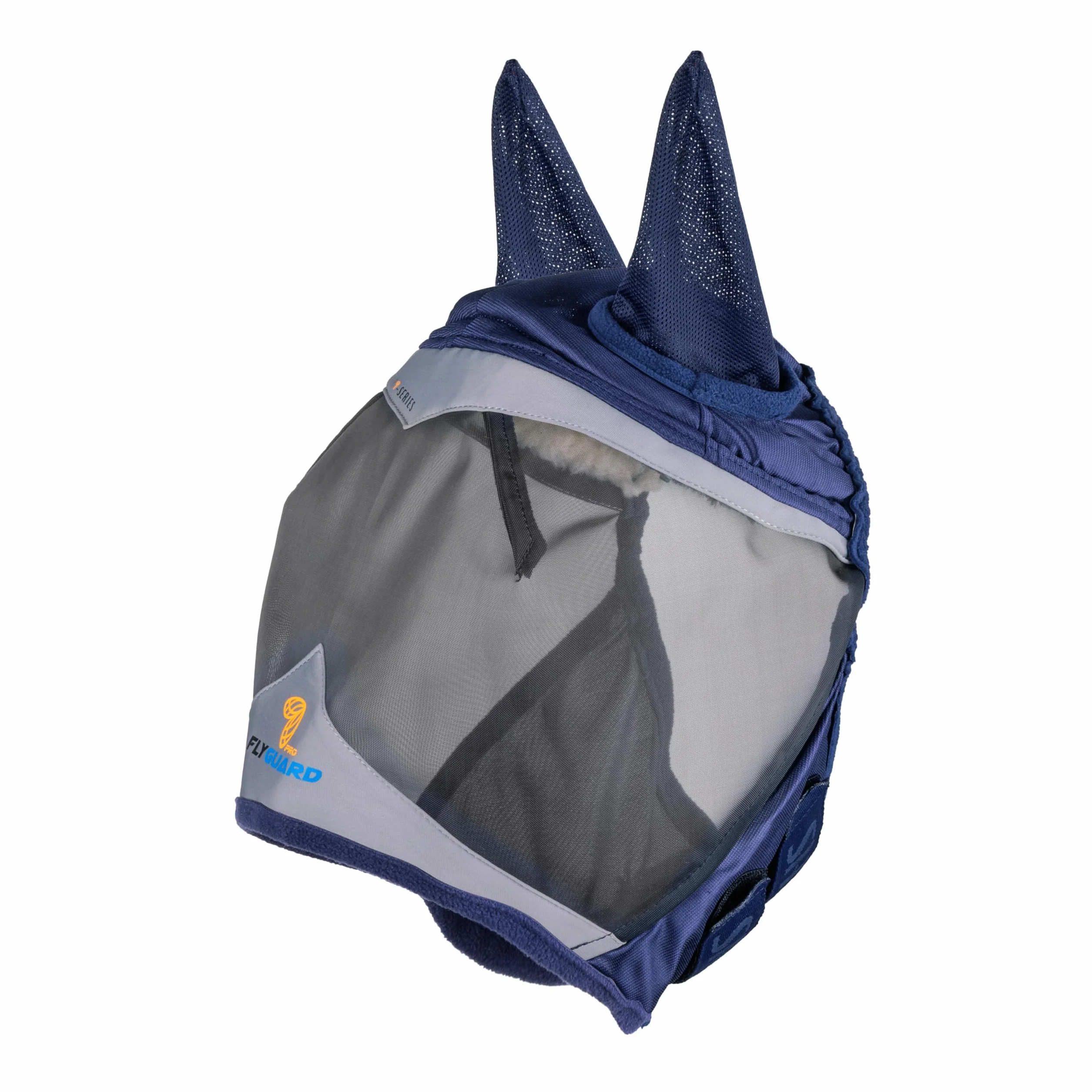 Shires FlyGuard Pro - Maschera antimosche con orecchie a maglia fine, misura standard, leggera, traspirante, protezione contro mosche e insetti, vestibilità sicura per affluenza, pascolo e uso stabile
