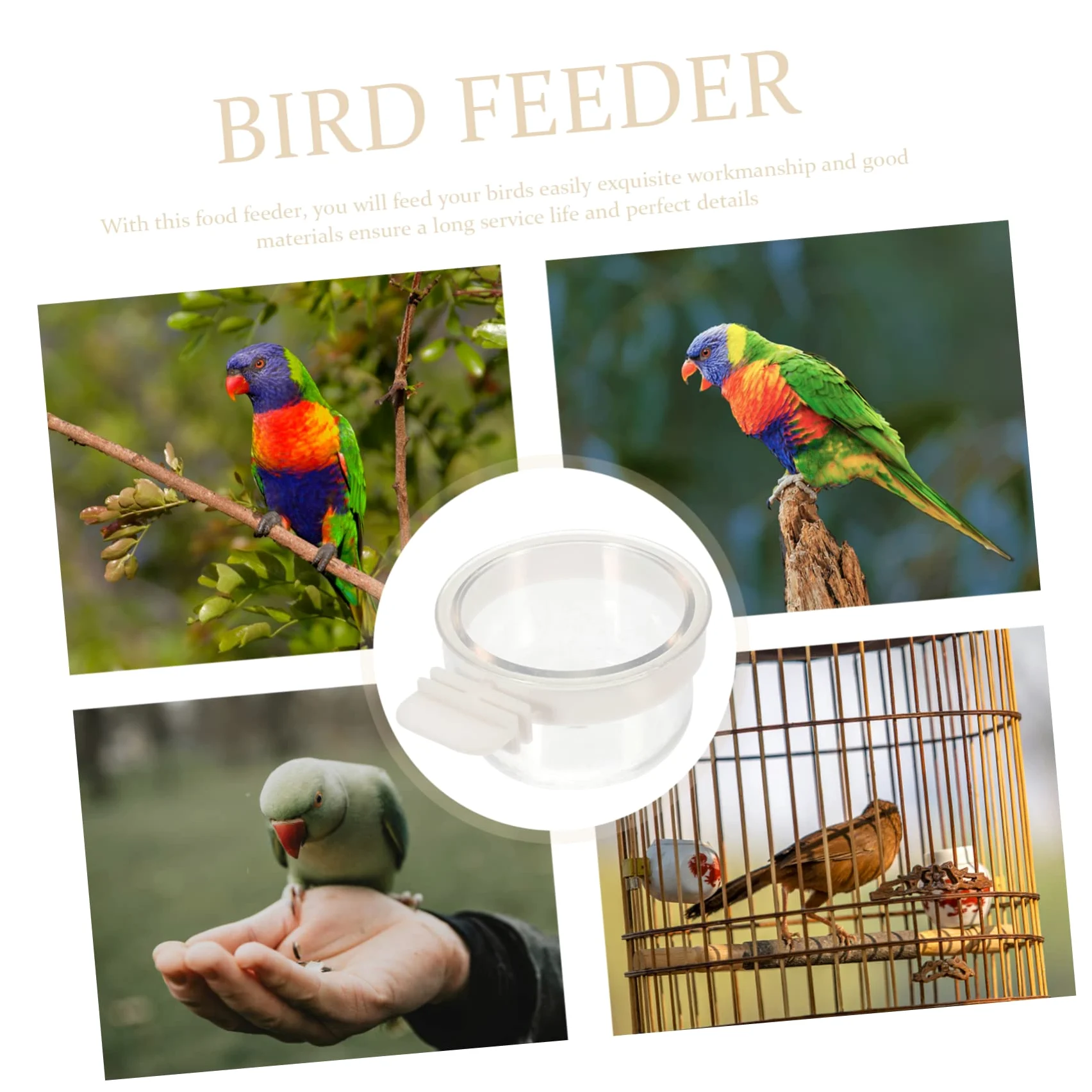 YARNOW 20 Pz mangiatoia per pappagalli bird feeder mangiatoia pappagalli piatto per l'alimentazione degli uccelli tazza per gabbia per uccelli mangiatoie per domestico