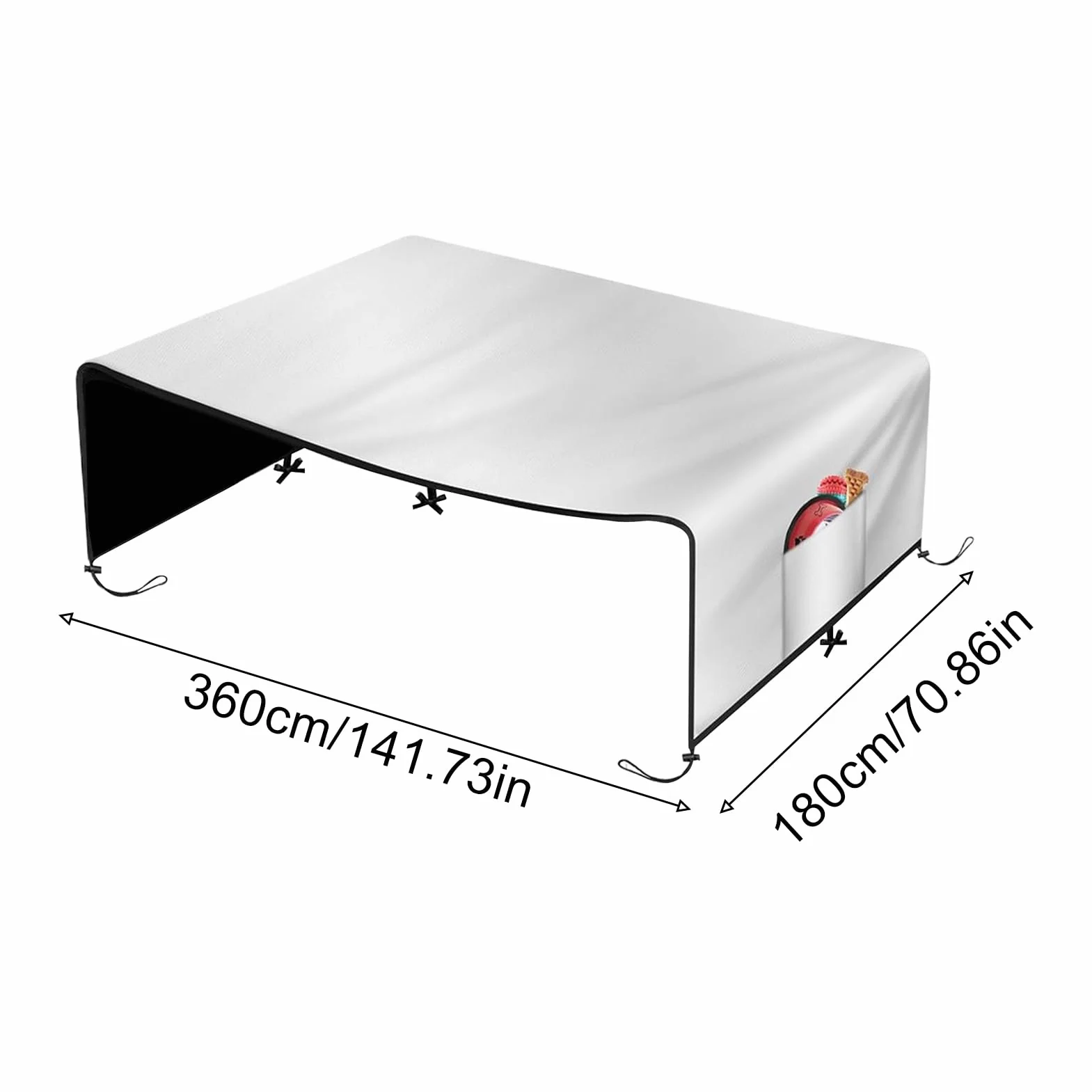 Copertura per cuccia per cani Oxford 210D impermeabile parasole UV antipolvere per recinzione privacy patio campeggio