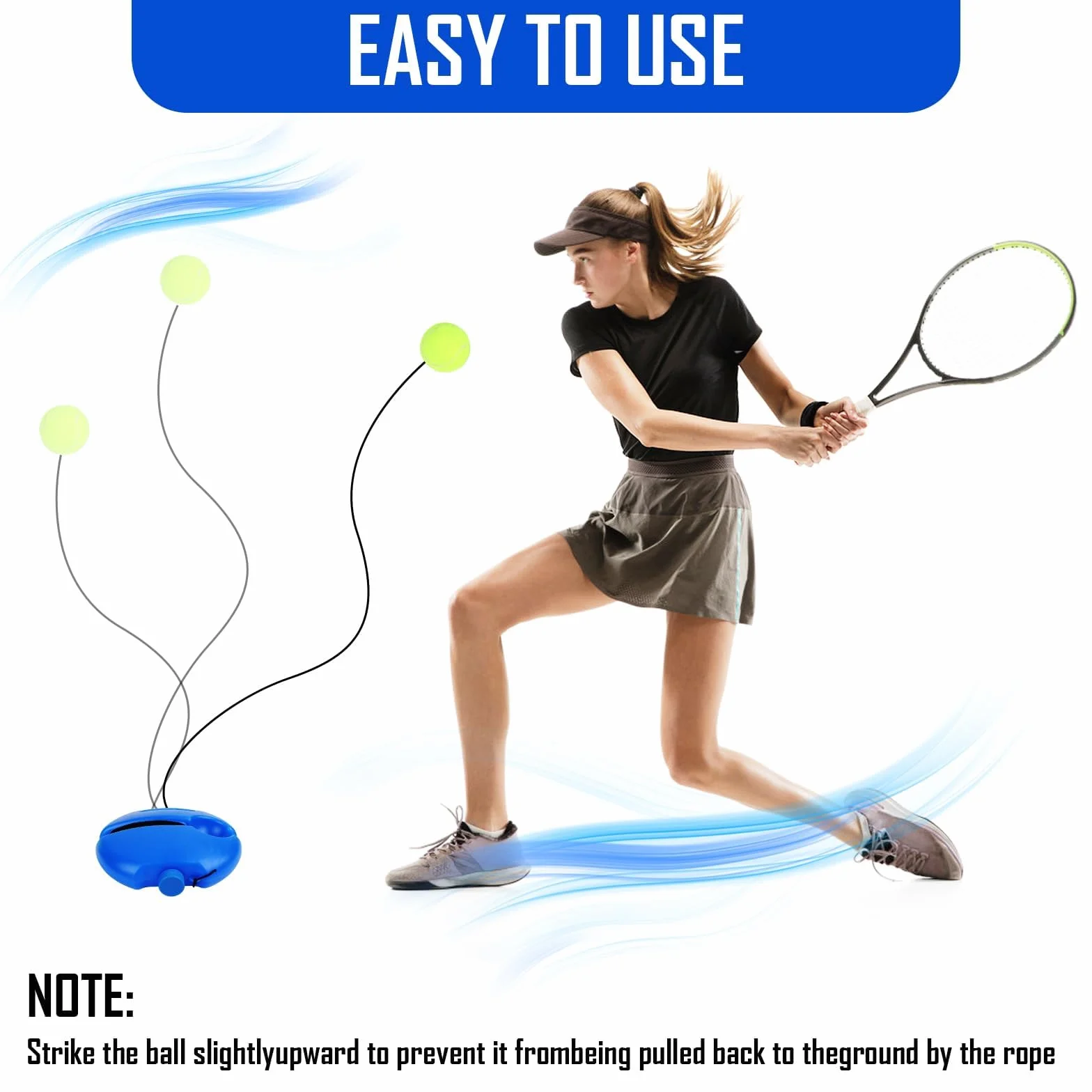 AKONE set da tennis per allenatori con 3 palline metalliche